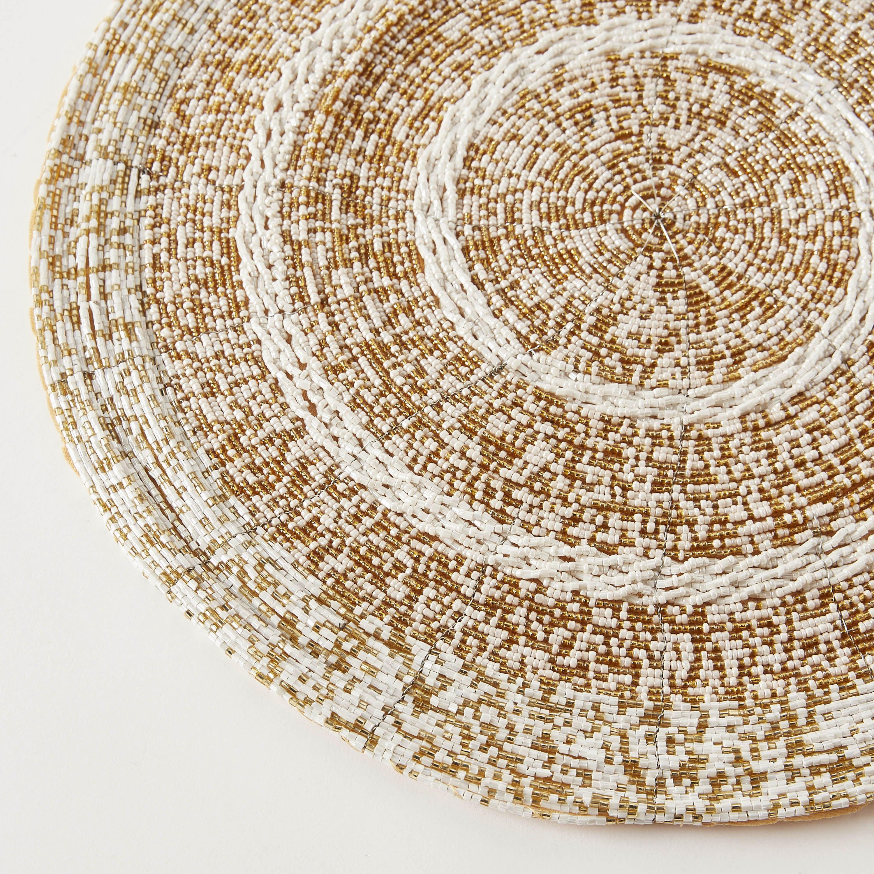 Beaded Circular Placemat - 36 cms-household-dining-tablelinen-placemats-image-3