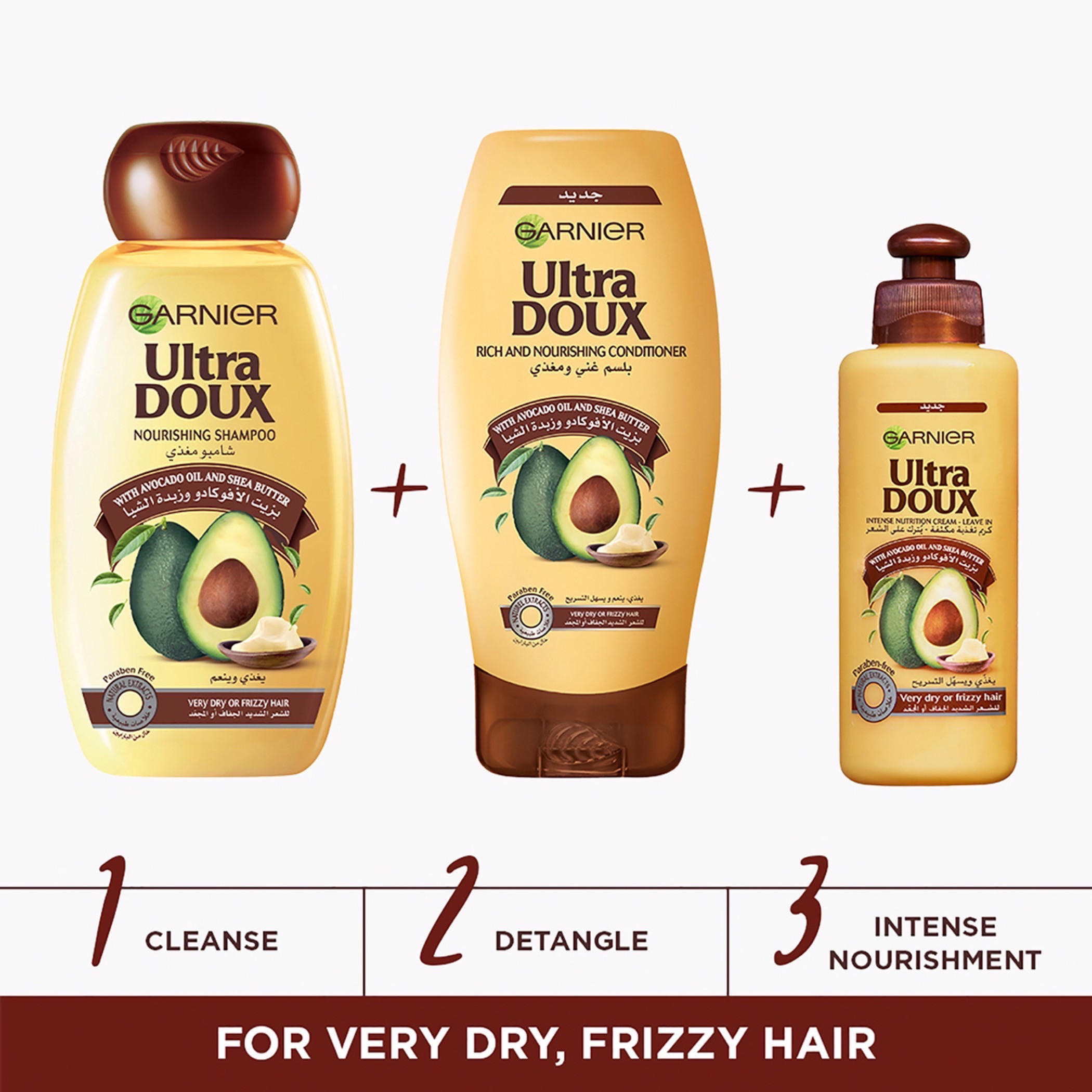 Garnier Ultra Doux Avocado Oil & Shea Butter Nourishing Shampoo - 200 ml-beautyandpersonalcare-hair-haircare-shampoos-image-2