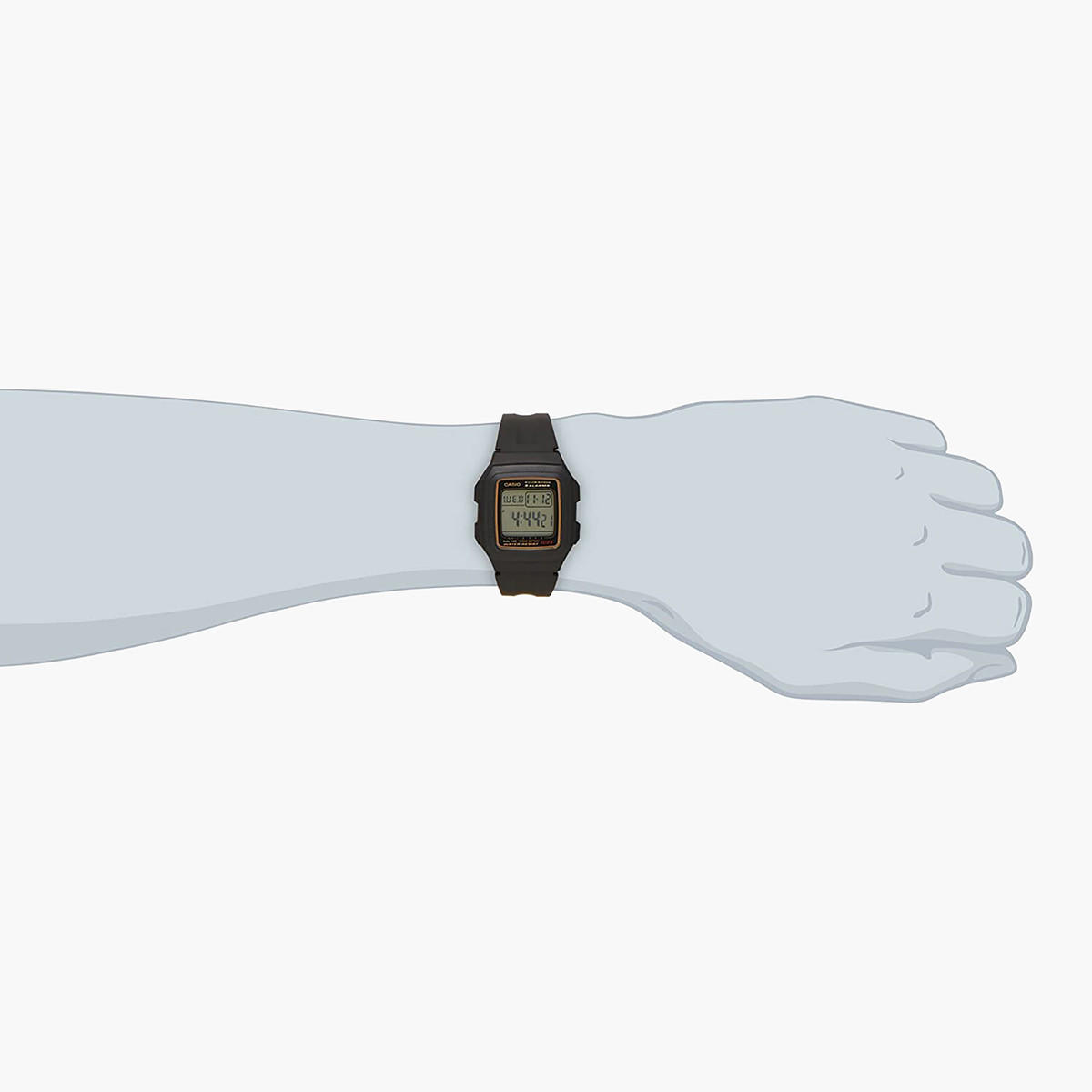 Casio Women Black Digital Resin Strap Watch - F-201WA-9ADF-women-watchesandjewellery-watches-image-2
