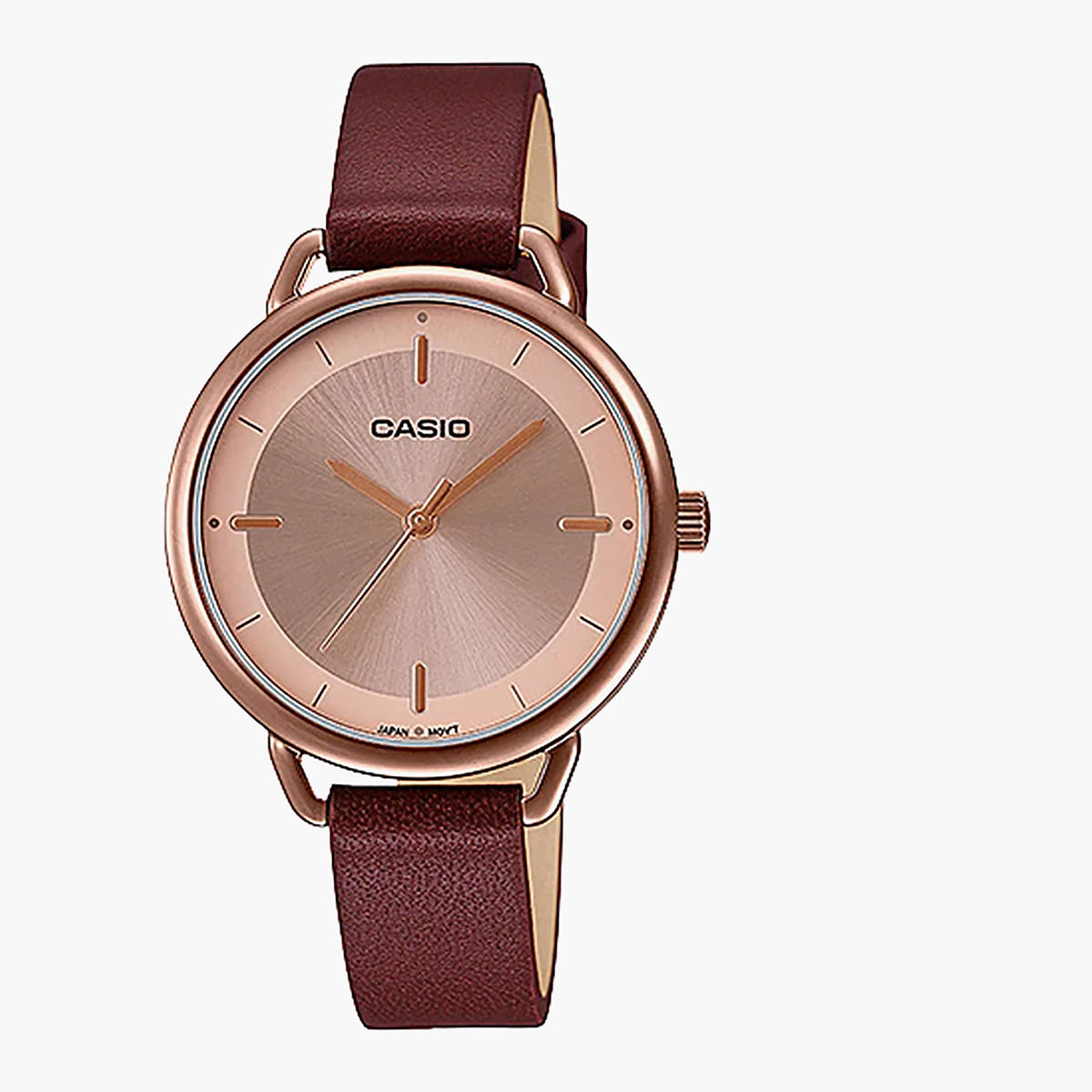 LTP-E413RL-5ADF- راقب حزام جلد تناظرية بنى للنساء كاسيو-women-watchesandjewellery-watches-image-1