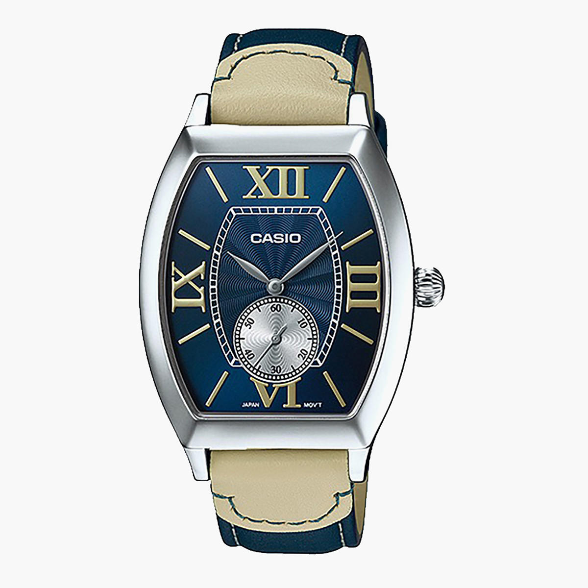 MTP-E114L-2ADF- راقب حزام جلد تناظرية أزرق ملك الرجال كاسيو-men-watchesandjewellery-watches-image-1