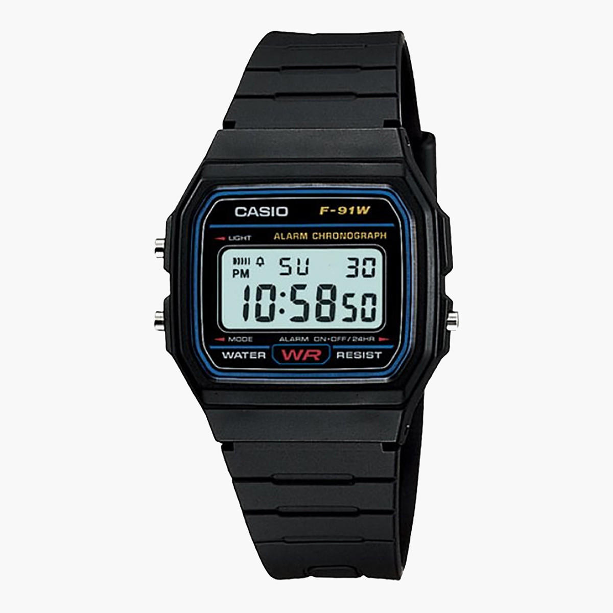 F-91W-1DG- راقب حزام راتنج رقميّة أسود ملك الرجال كاسيو-men-watchesandjewellery-watches-image-1