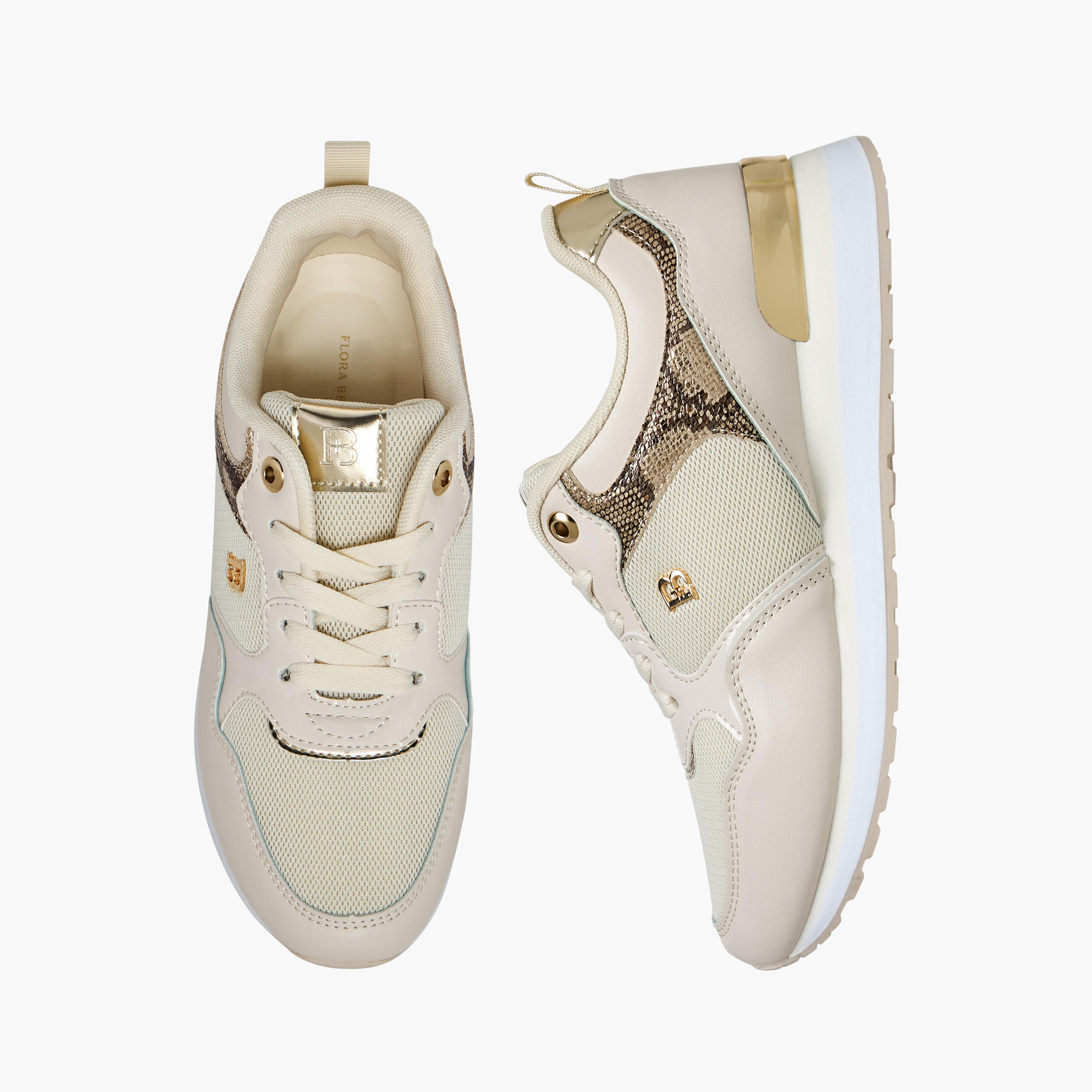 Flora Bella Panelled Lace-Up Sneakers with Pull Tab-women-shoes-sneakers-image-1