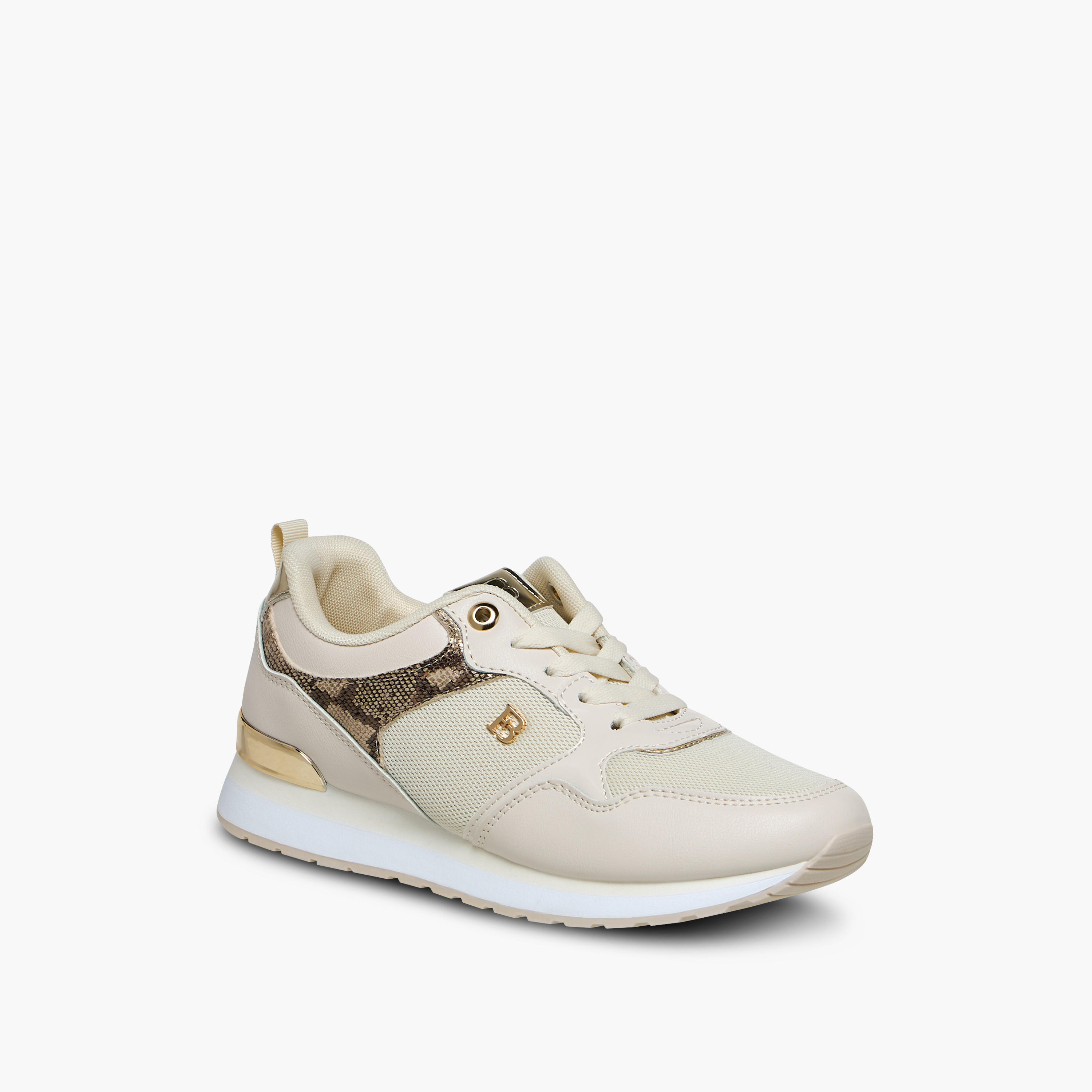 Flora Bella Panelled Lace-Up Sneakers with Pull Tab-women-shoes-sneakers-image-2