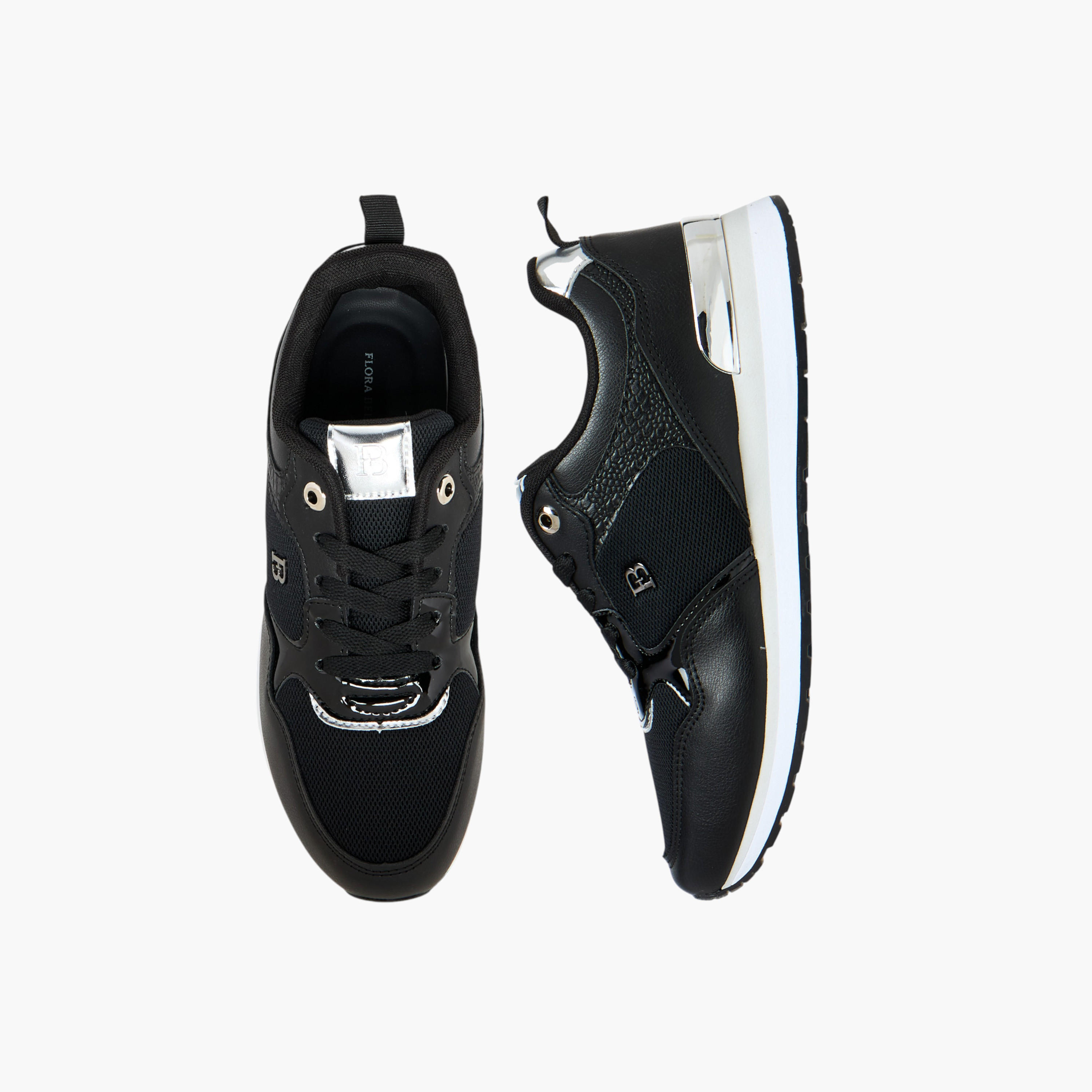 Flora Bella Panelled Lace-Up Sneakers with Pull Tab-women-shoes-sneakers-image-1