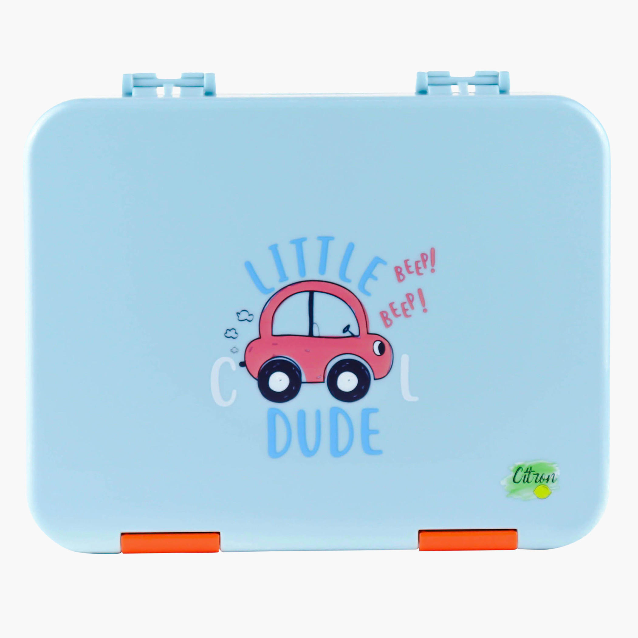 Citron Cars Print 4-Compartment Lunch Box Set-school-lunchessentials-lunchboxes-image-1