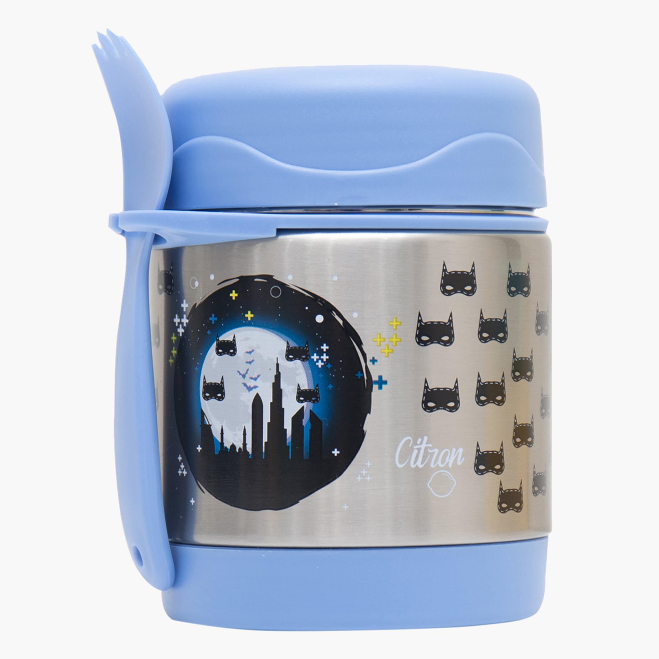 Citron Batman Print Triple Insulated Food Jar - 300 ml-school-lunchessentials-lunchboxes-image-1