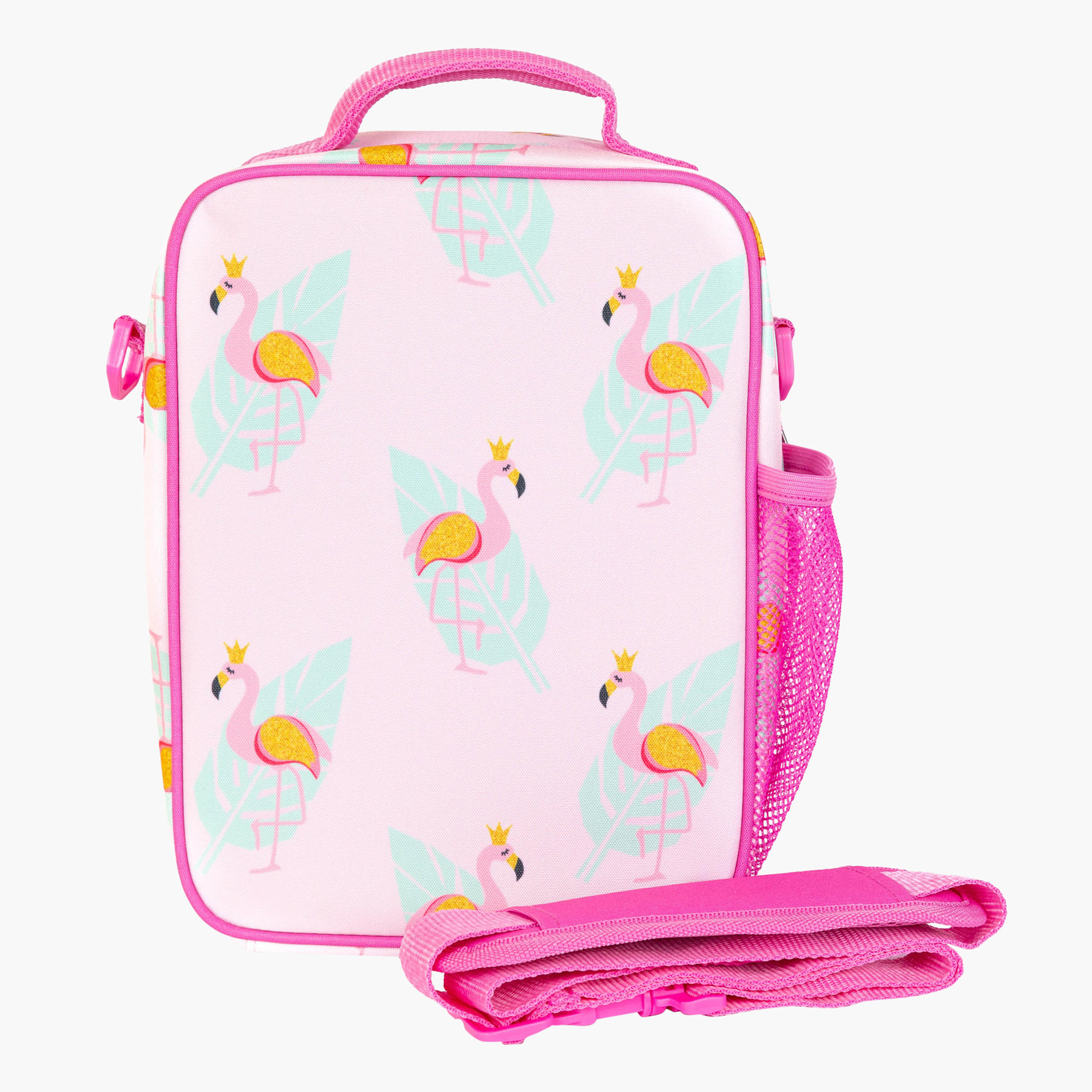 Citron Flamingo Print Lunch Bag-school-lunchessentials-lunchbags-image-2