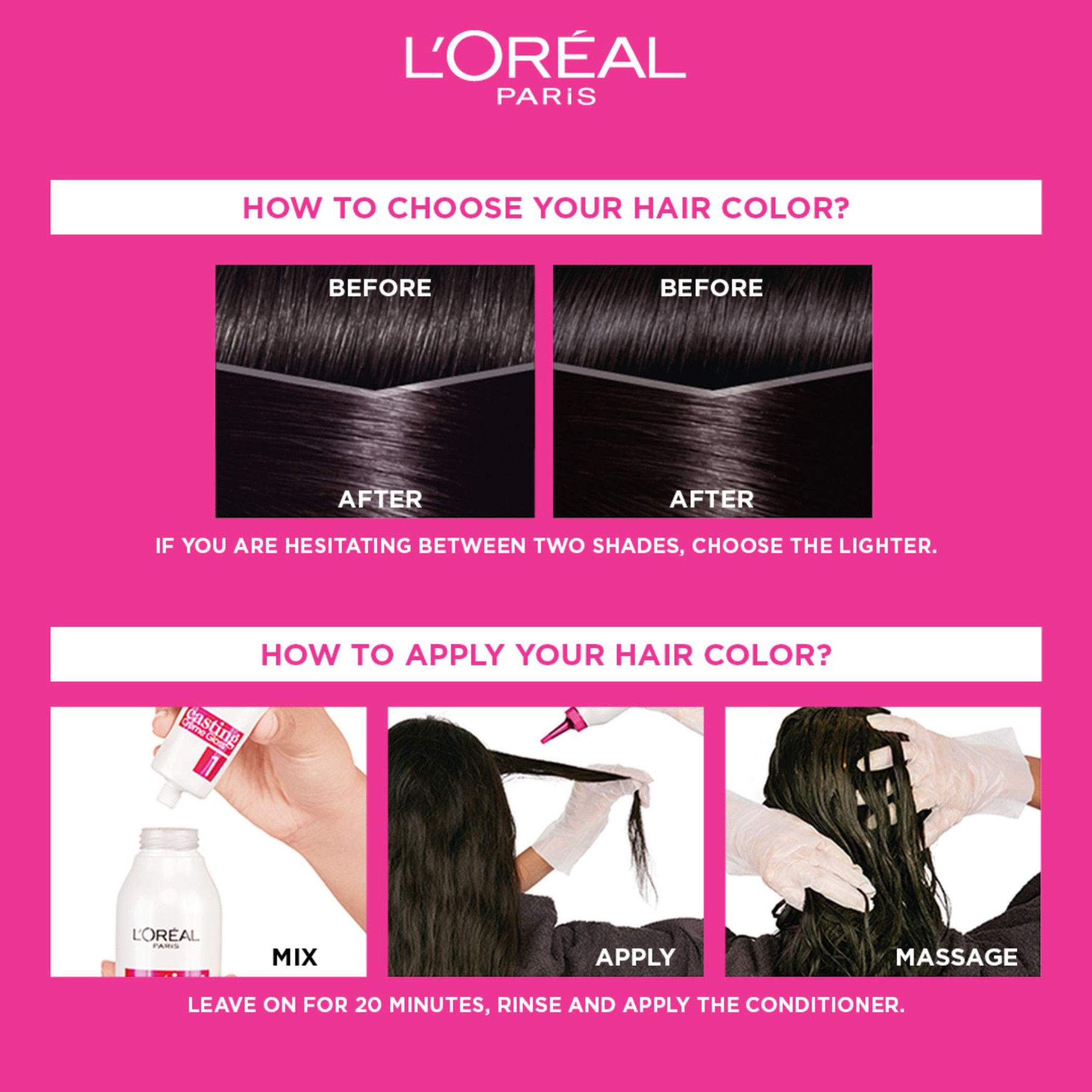 صبغة شعر بلون أسود 100 كاستينج كريم جلوس من لوريال باريس-beautyandpersonalcare-hair-hairstyling-haircolours-image-3