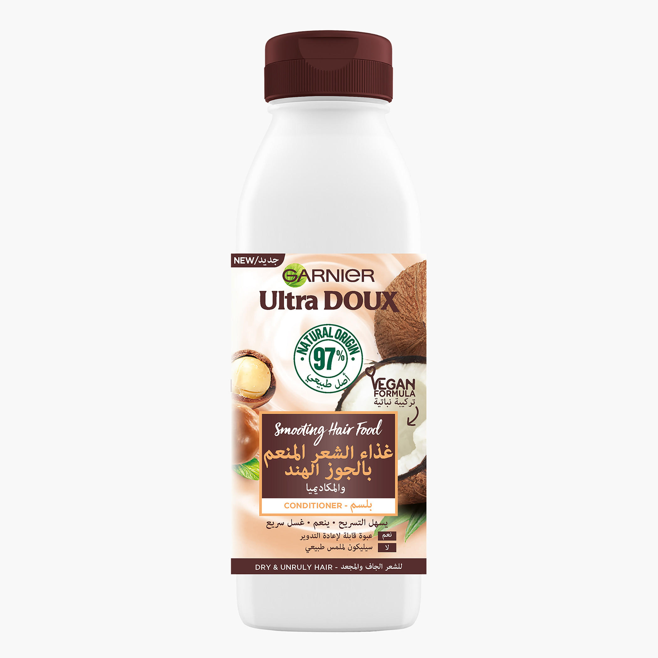 Garnier Ultra Doux Smoothing Coconut Hair Food Conditioner - 350 ml-beautyandpersonalcare-hair-haircare-conditioners-image-1