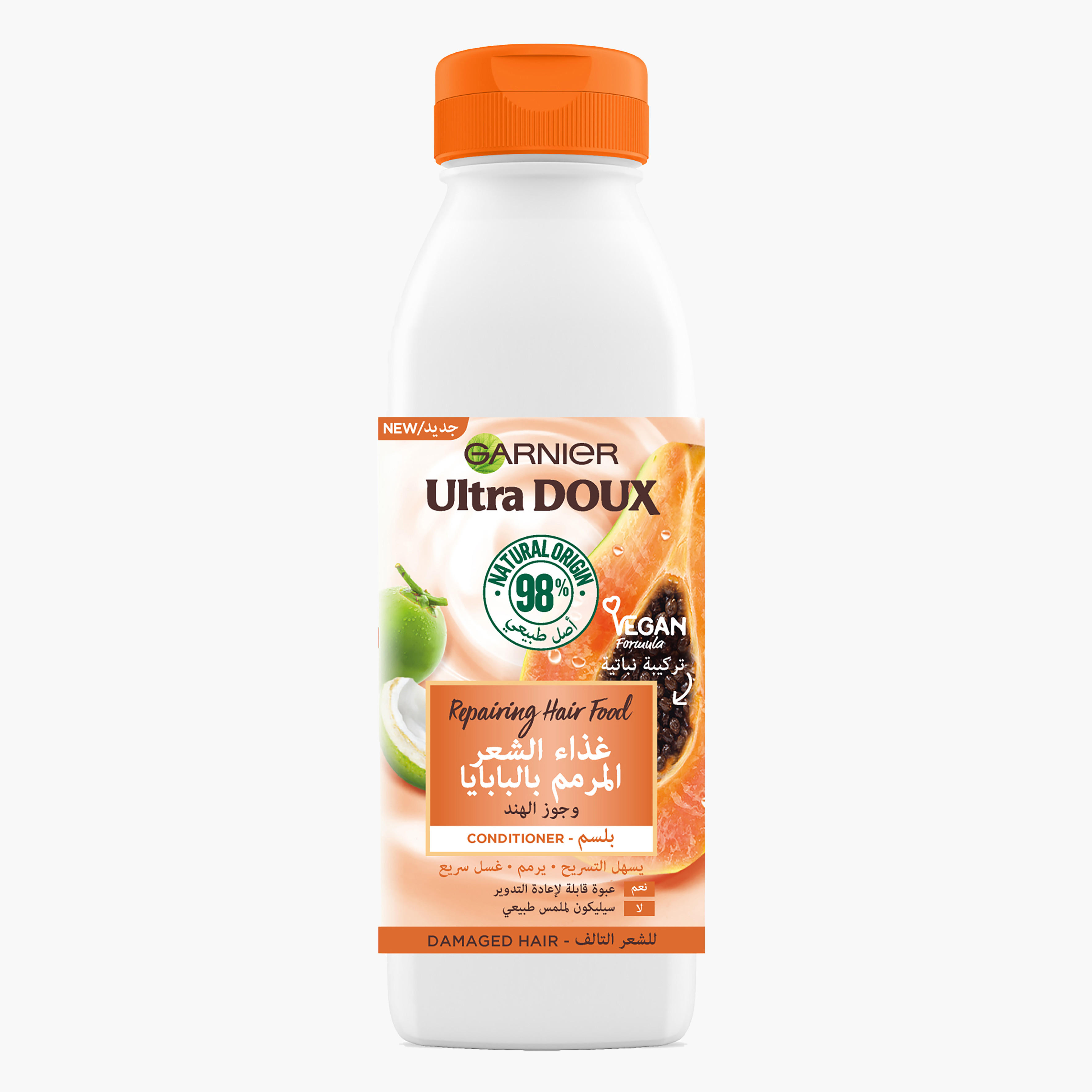 Garnier Ultra Doux Repairing Papaya Hair Food Conditioner - 350 ml-beautyandpersonalcare-hair-haircare-conditioners-image-1