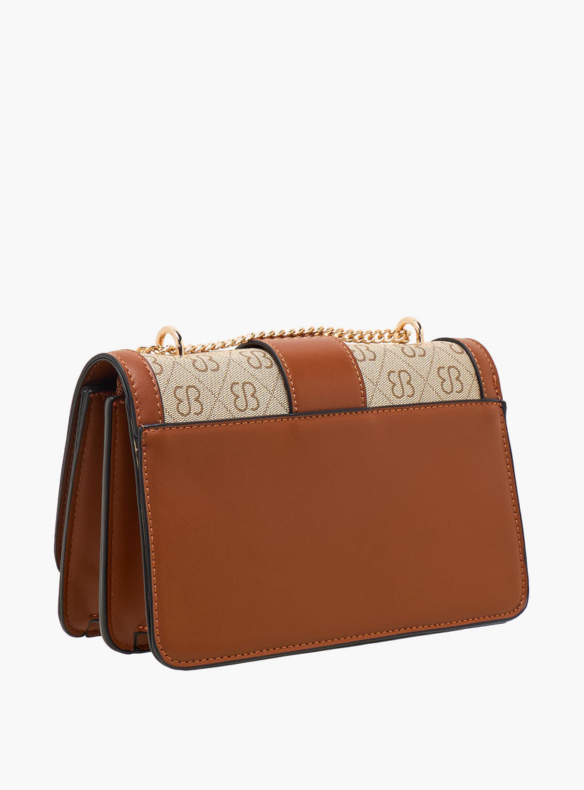 Bessie London Printed Crossbody Bag with Chain Strap and Flap Closure-women-bagsandwallets-handbags-image-4