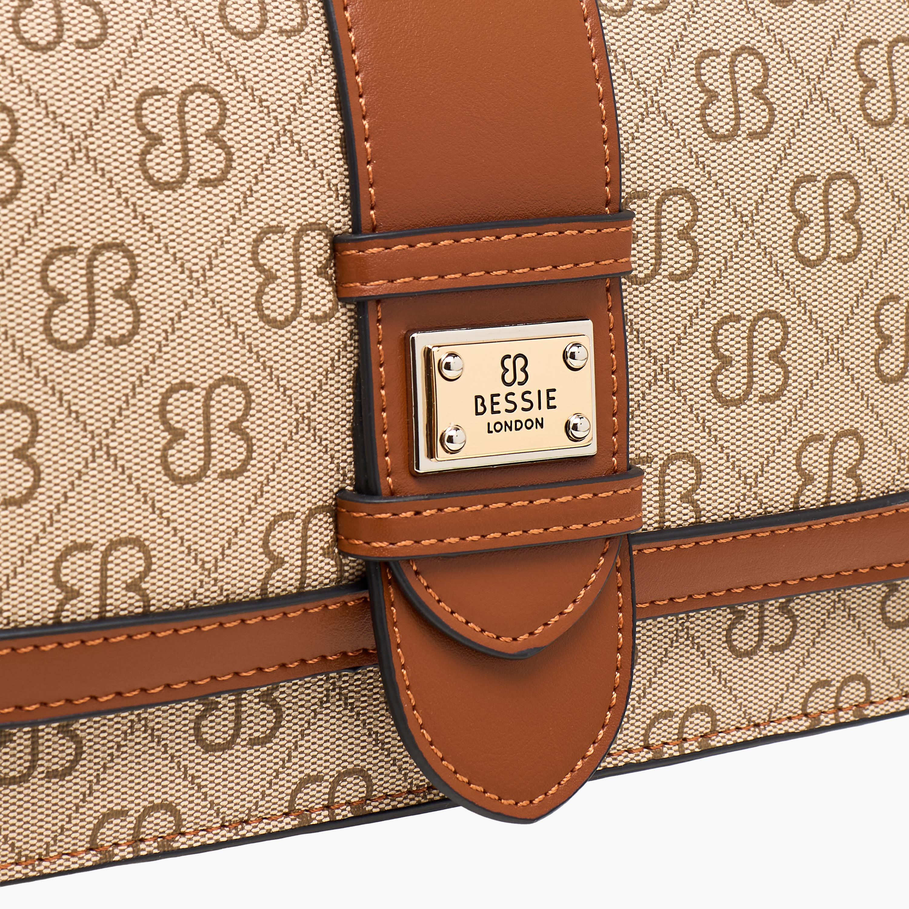 Bessie London Printed Crossbody Bag with Chain Strap and Flap Closure-women-bagsandwallets-handbags-image-5