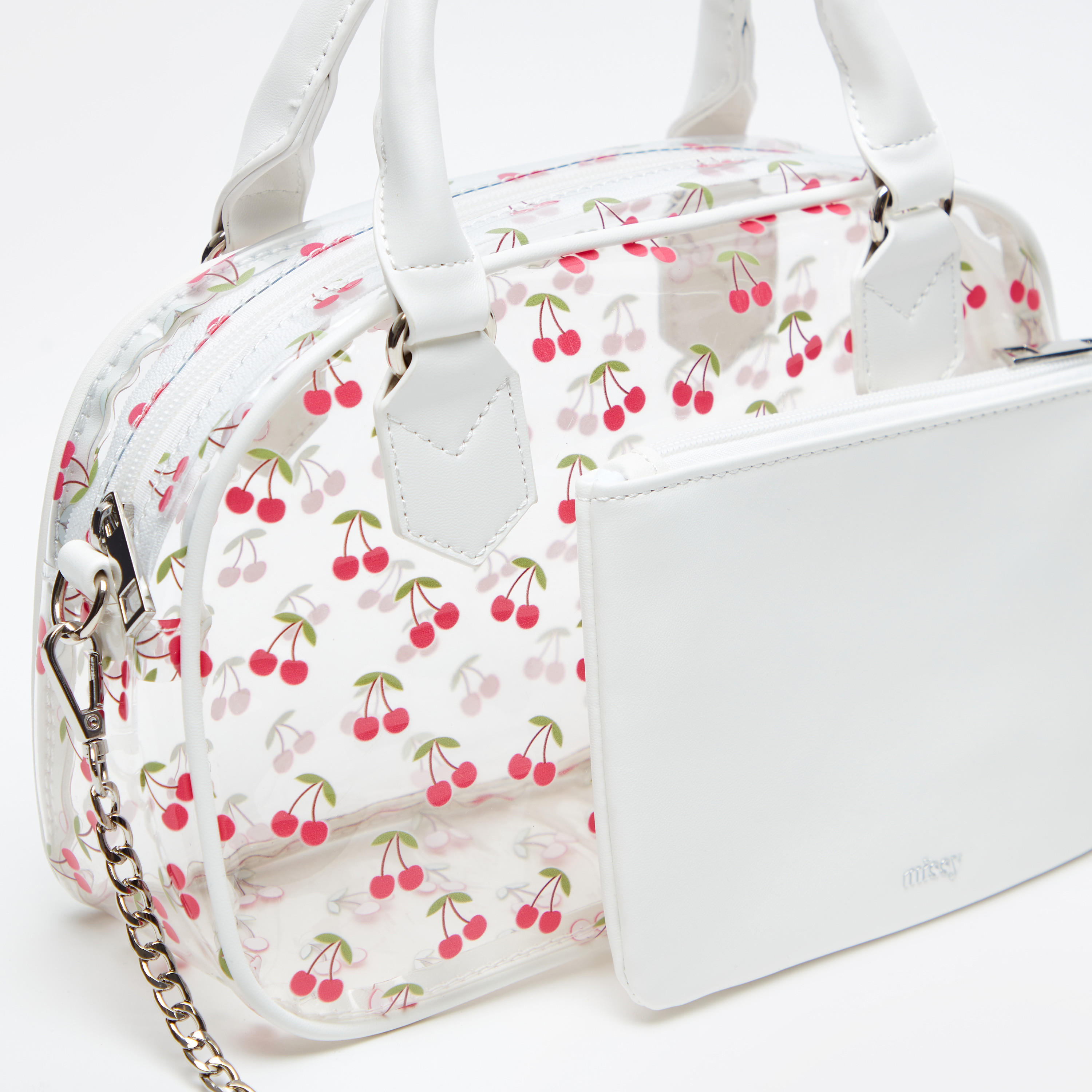 Missy Cherry Print Tote Bag with Pouch and Detachable Chain Strap-women-bagsandwallets-handbags-image-3