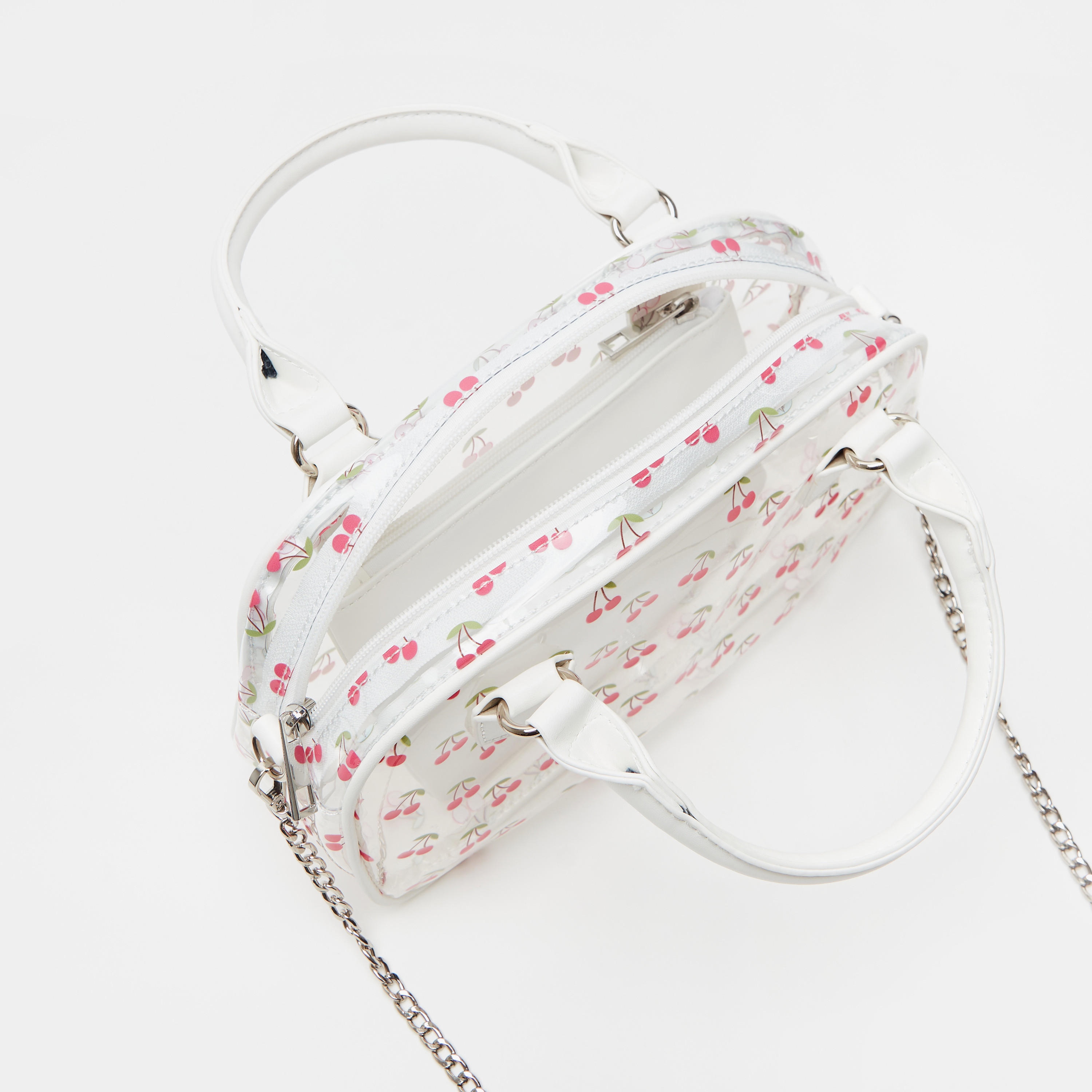 Missy Cherry Print Tote Bag with Pouch and Detachable Chain Strap-women-bagsandwallets-handbags-image-6