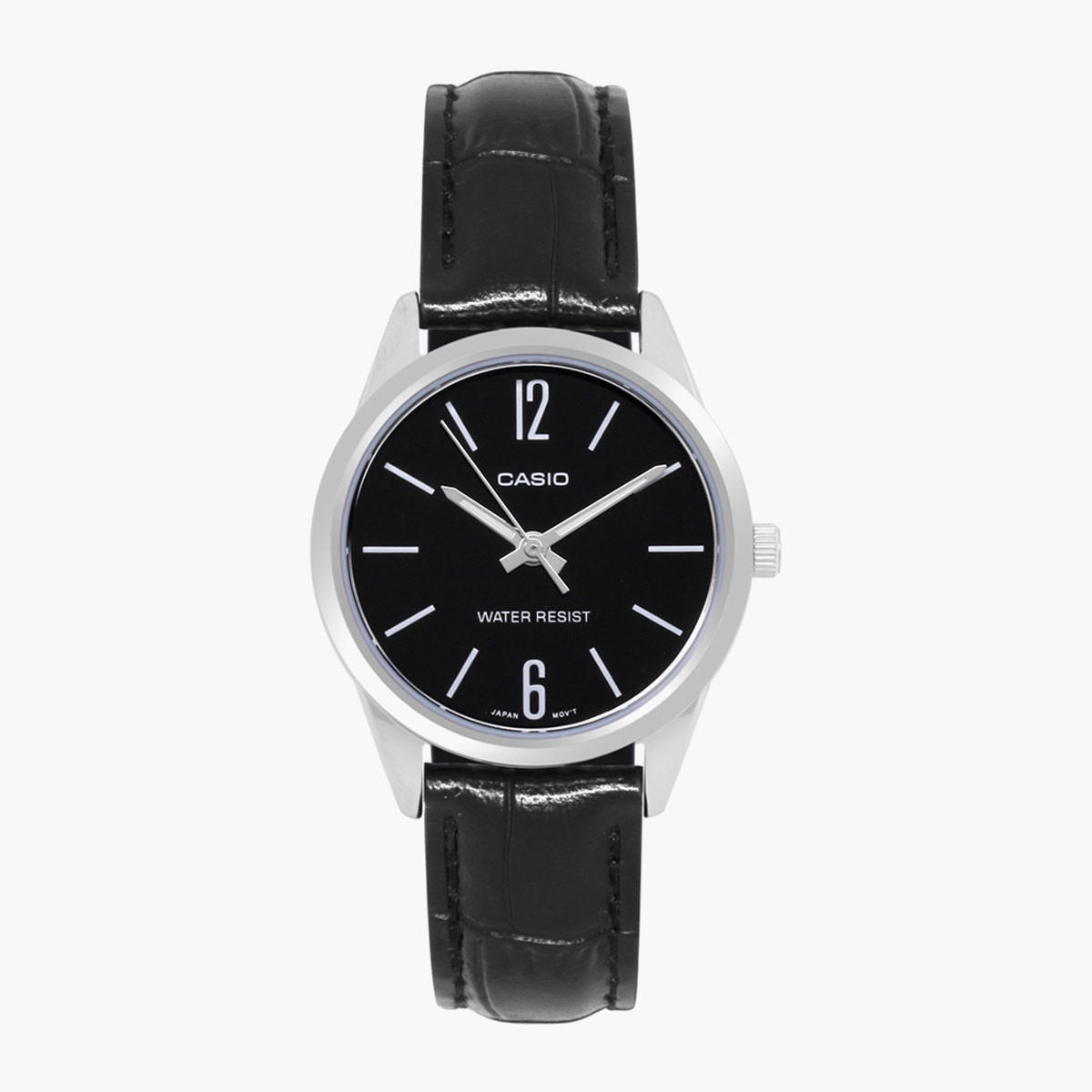 LTP-V005L-1BUDF- راقب حزام جلد تناظرية أسود للنساء كاسيو-women-watchesandjewellery-watches-image-1