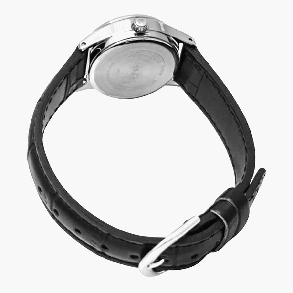 LTP-V006L-7BUDF- راقب حزام جلد تناظرية أسود للنساء كاسيو-women-watchesandjewellery-watches-image-3