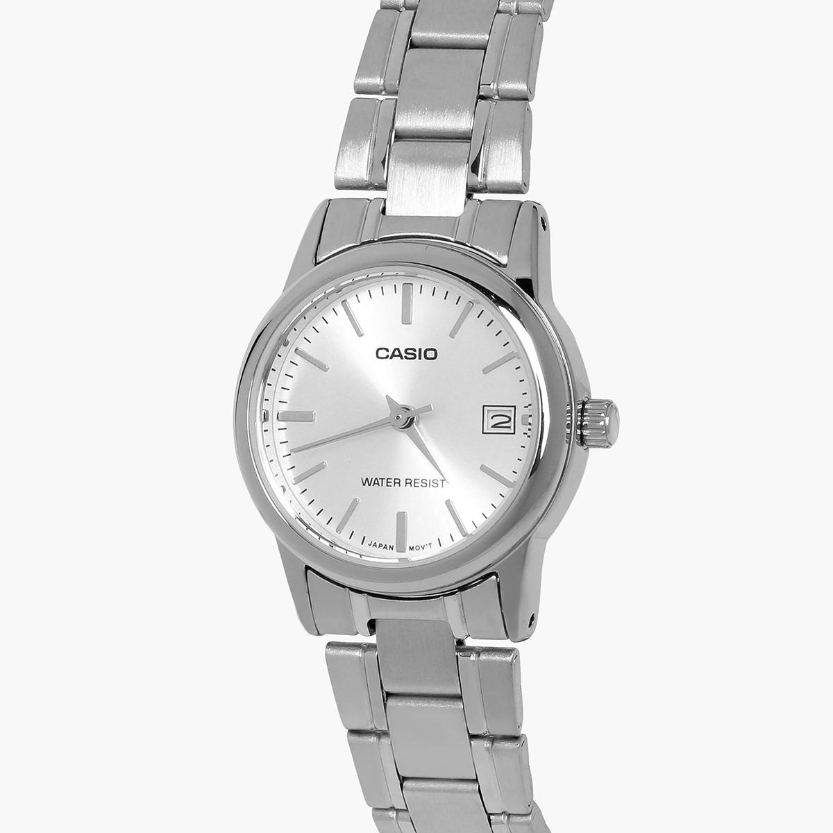 Casio Women's Silver Analog Stainless Steel Strap Watch -LTP-V002D-7AUDF-women-watchesandjewellery-watches-image-2