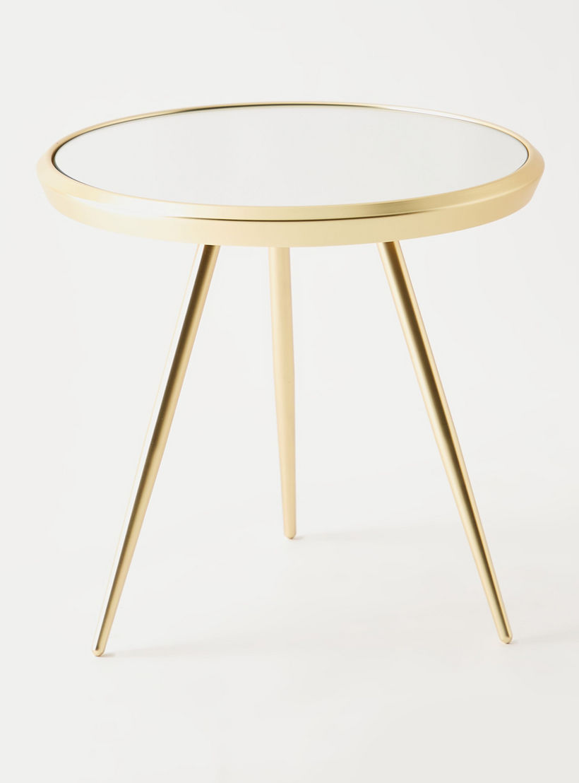 Mirror Top Accent Table - 50x50x48 cms-furniture-livingroom-sideandendtables-image-1