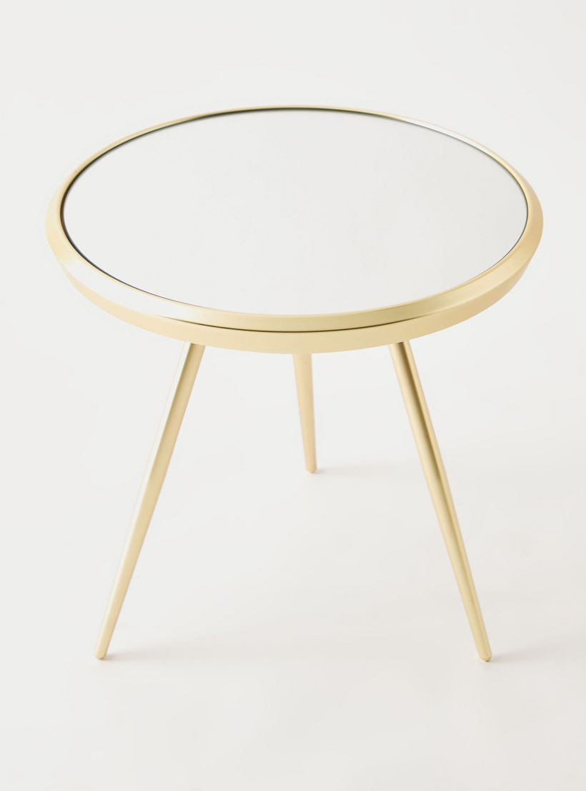 Mirror Top Accent Table - 50x50x48 cms-furniture-livingroom-sideandendtables-image-2