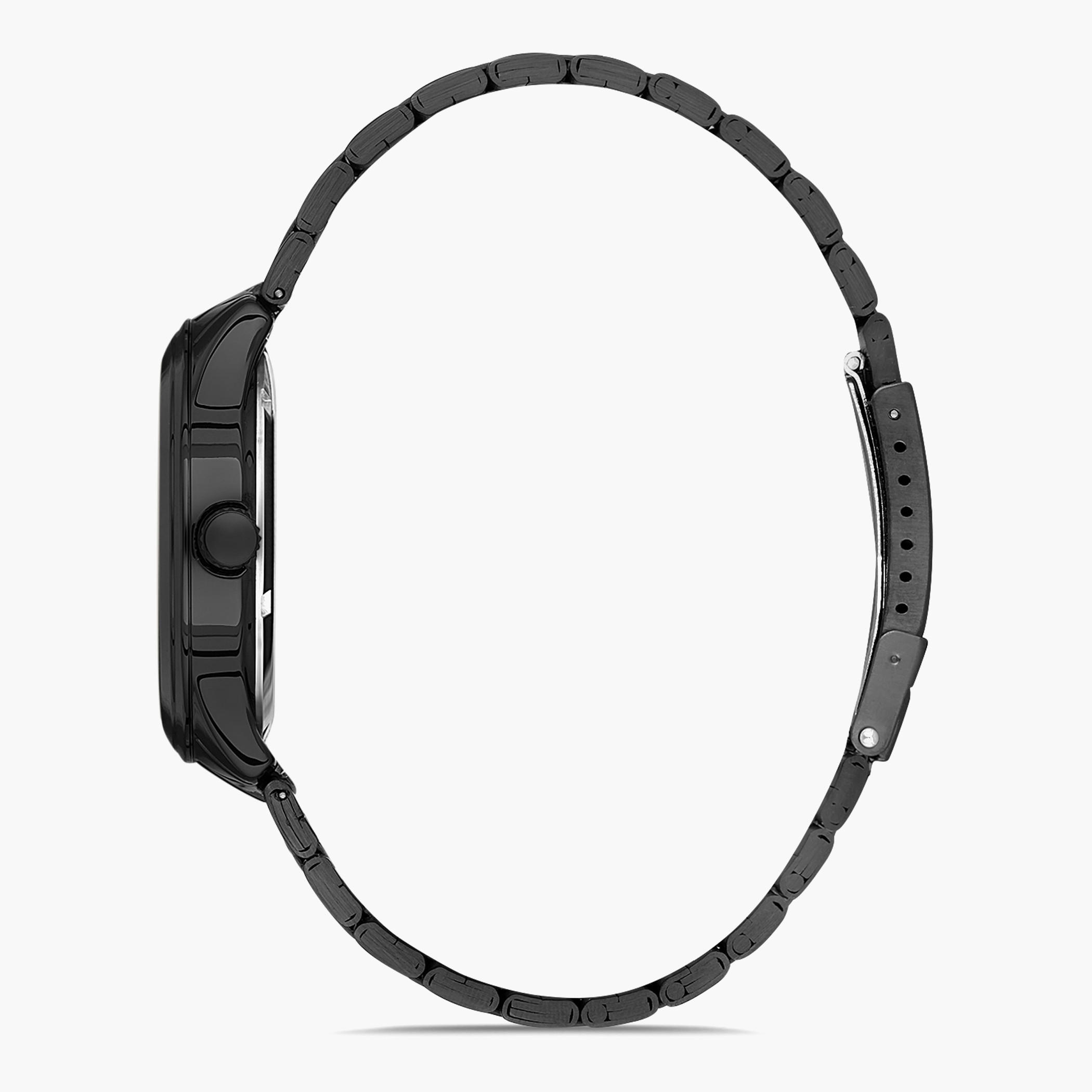 Omax Men's Black Analog Metal Strap Watch -00AS0139B002-men-watchesandjewellery-watches-image-2