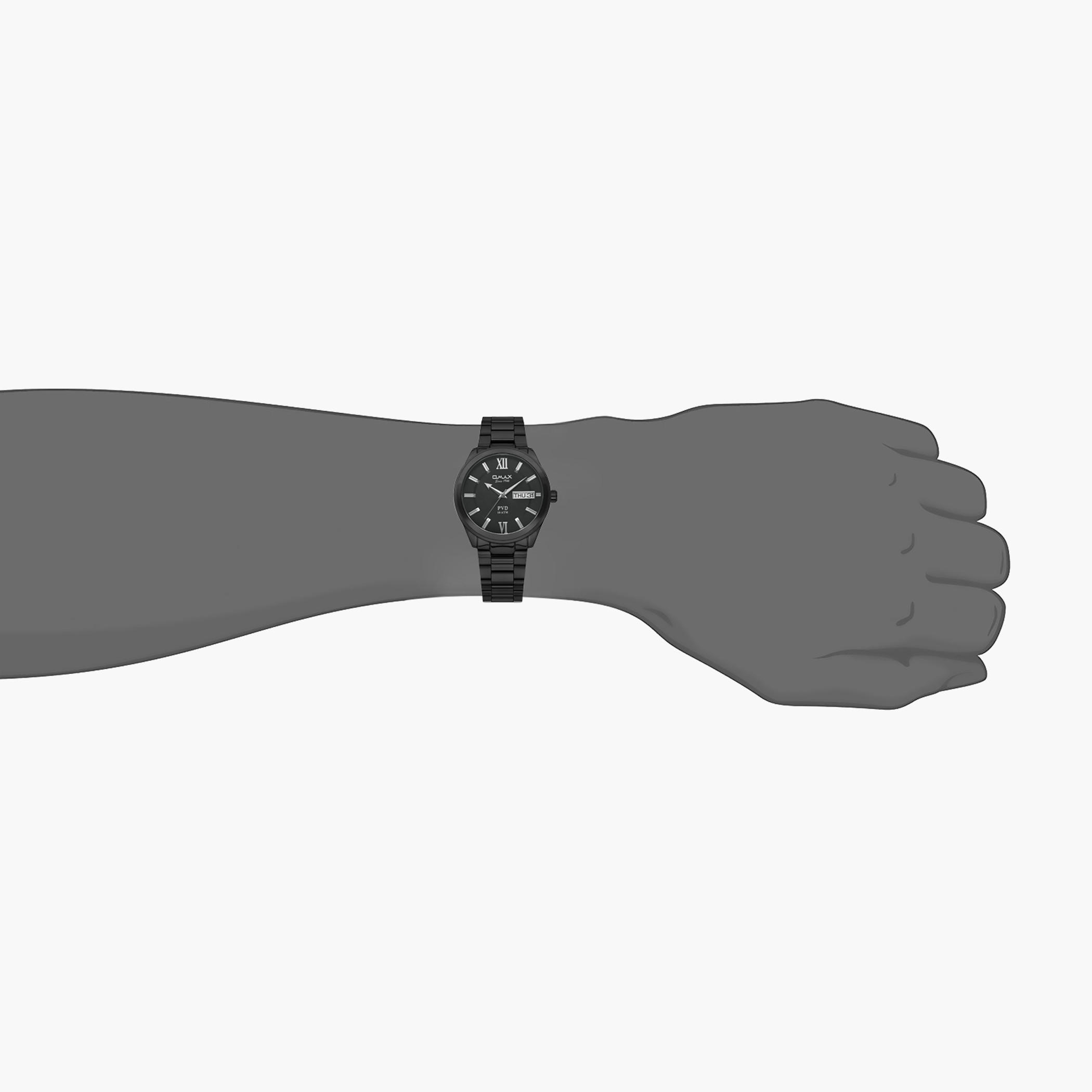 Omax Men's Black Analog Metal Strap Watch -00AS0139B002-men-watchesandjewellery-watches-image-4
