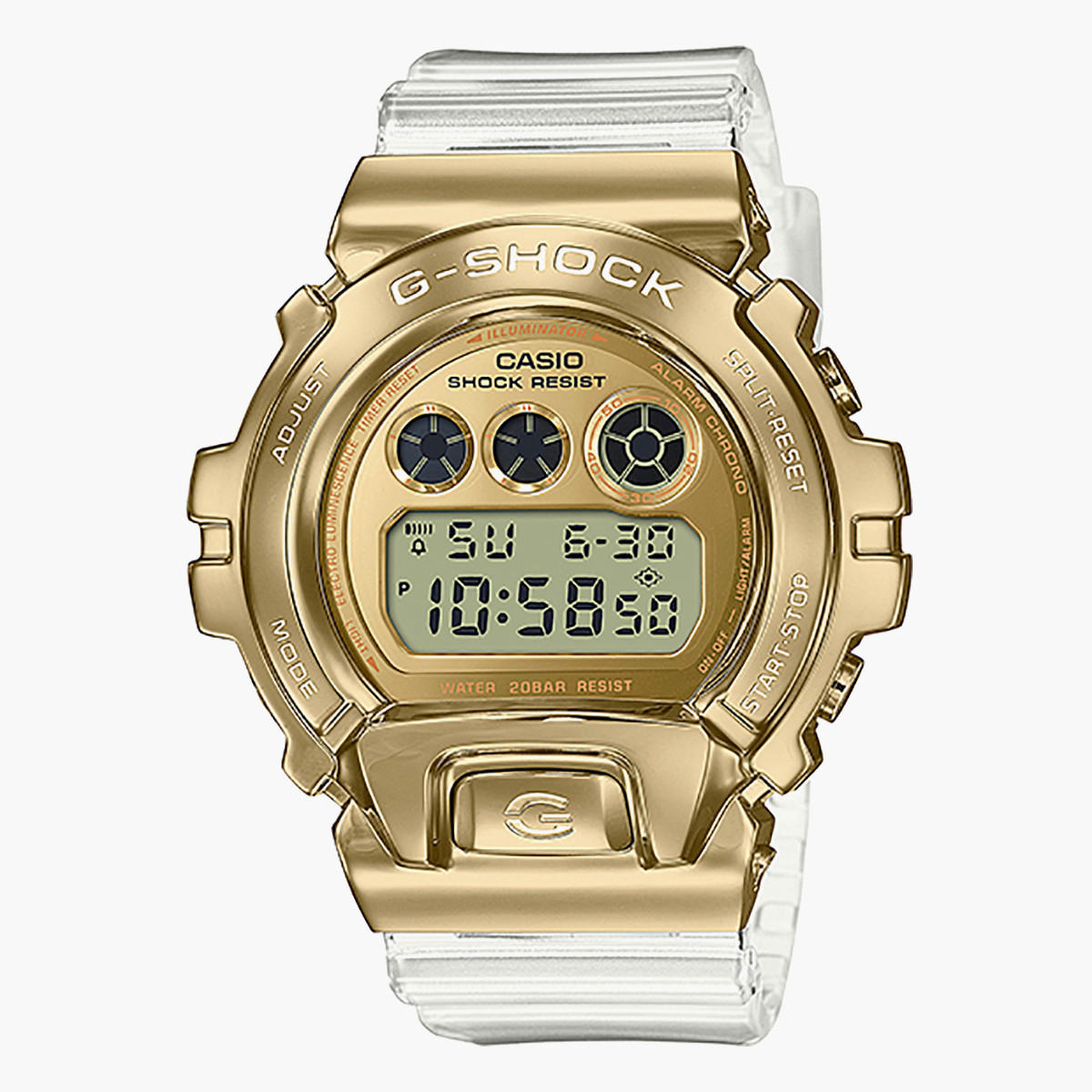 G -Shock Men's White Digital Resin Strap Watch -GM-6900SG-9DR-men-watchesandjewellery-watches-image-1