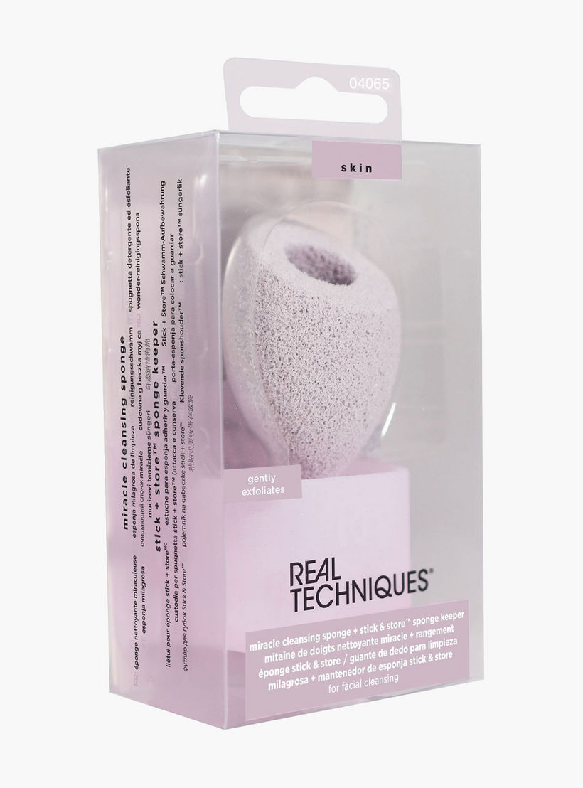 إسفنجة تنظيف ميراكل مع ستيك وحافظة تخزين للإسفنجة من ريل تكنيكس-beautyandpersonalcare-makeup-brushesandaccessories-sponges-image-3