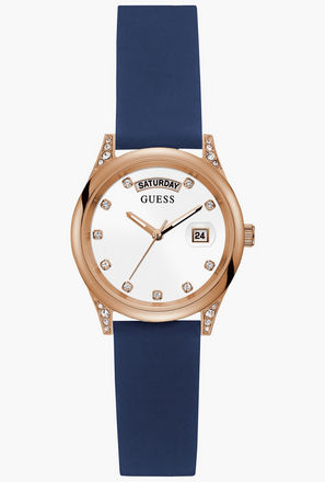 Guess Blue Analog Silicone Strap Watch - GW0356L1-women-image-1