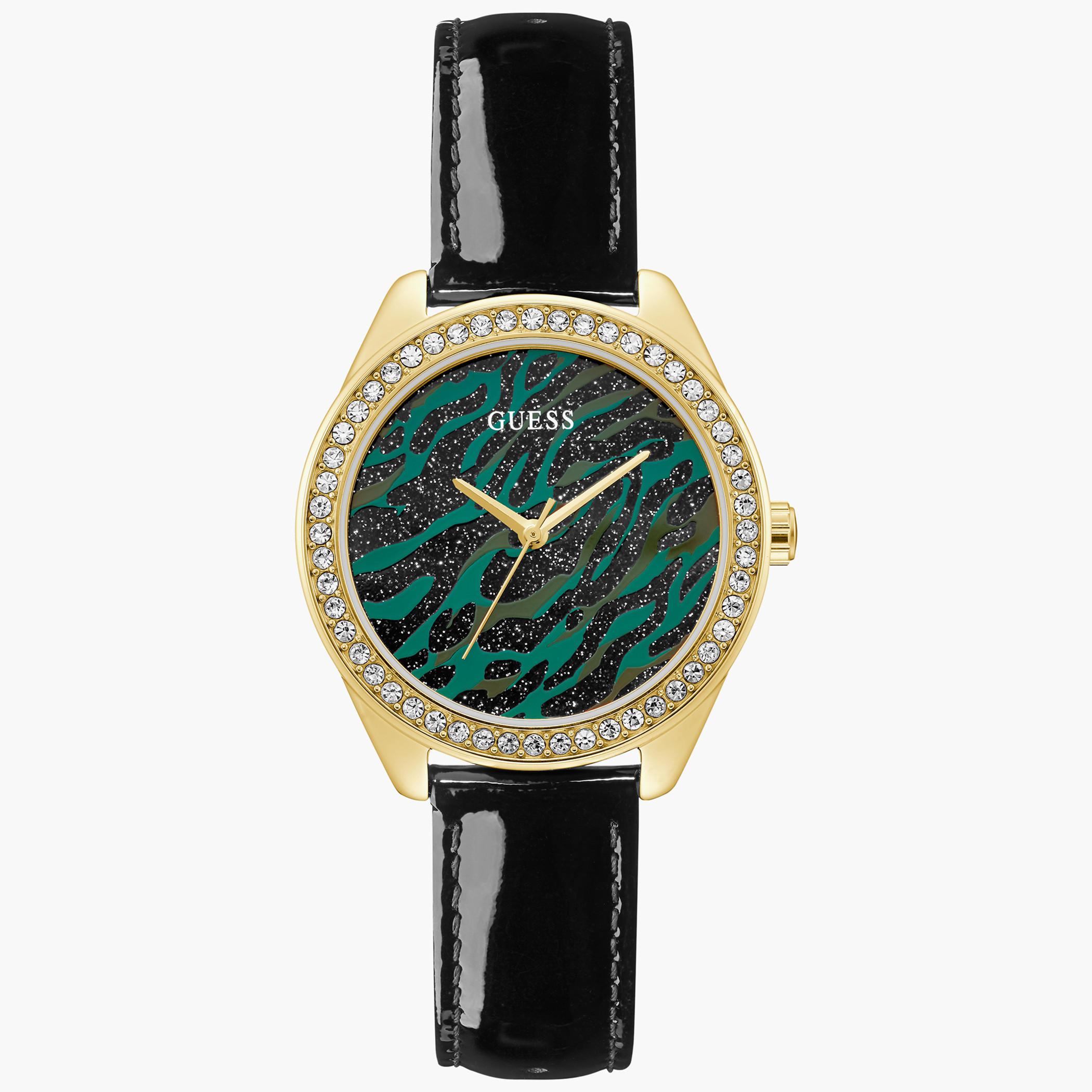 GW0110L1- راقب حزام جلد تناظرية أسود للنساء يخمن-women-watchesandjewellery-watches-image-1