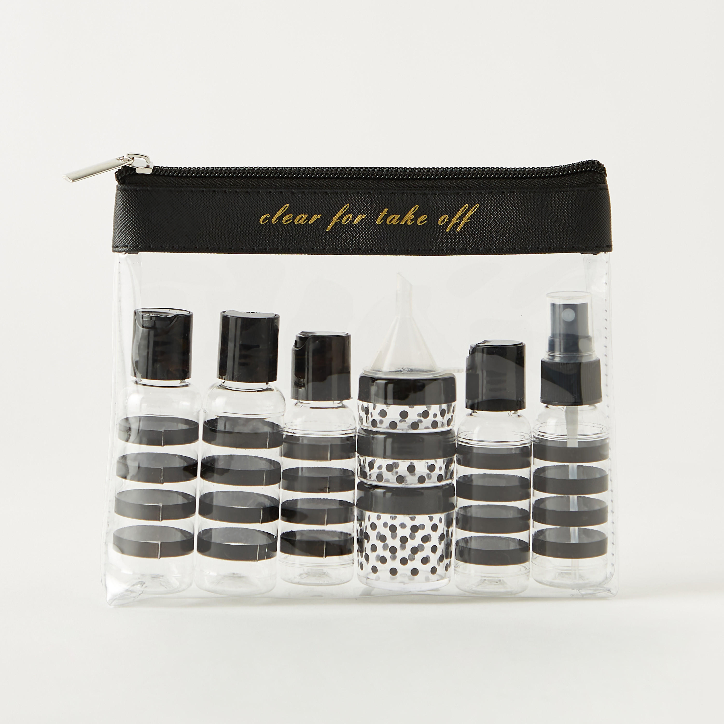 طقم قارورة سفر شفافة - 12 قطعة من فيندز-travel-accessories-image-1