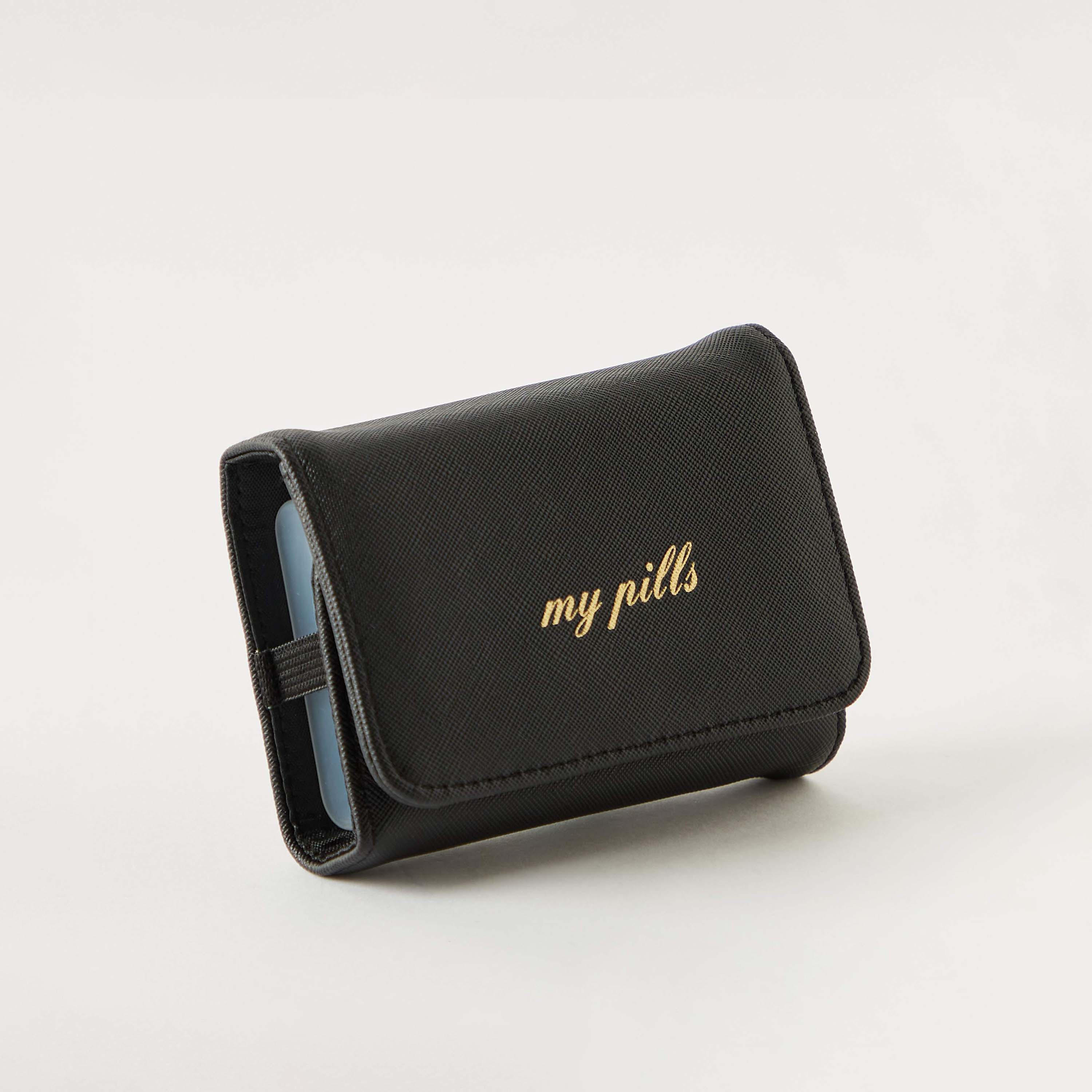 Findz Textured Pill Case with Snap Button Closure-travel-accessories-image-1