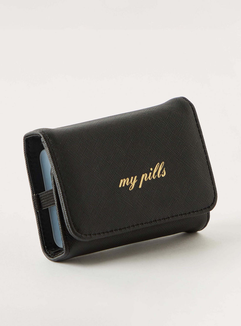 Findz Textured Pill Case with Snap Button Closure-travel-accessories-image-1