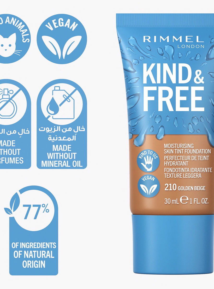 Rimmel Kind and Free Moisturising Skin Tint Foundation - 30 ml-beautyandpersonalcare-makeup-face-foundations-image-2