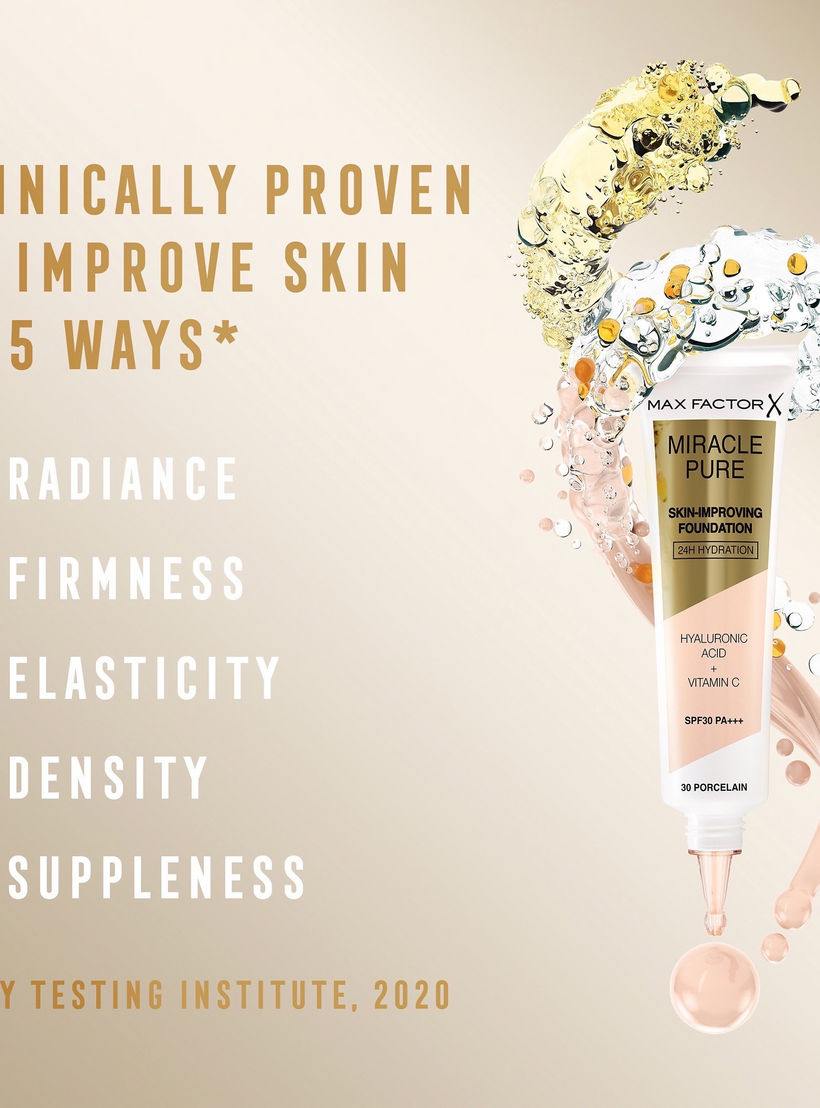 كريم أساس ميراكل بيور لتحسين البشرة من ماكس فاكتور-beautyandpersonalcare-makeup-face-foundations-image-7