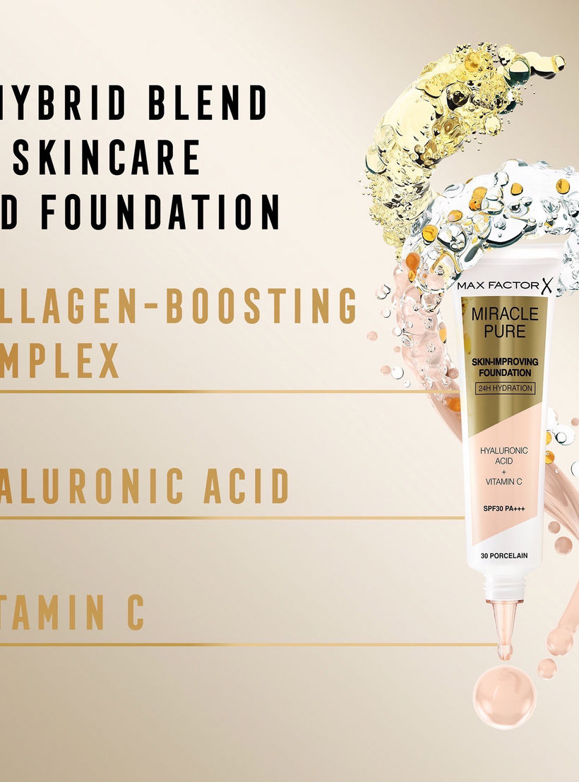 كريم أساس ميراكل بيور لتحسين البشرة من ماكس فاكتور-beautyandpersonalcare-makeup-face-foundations-image-8