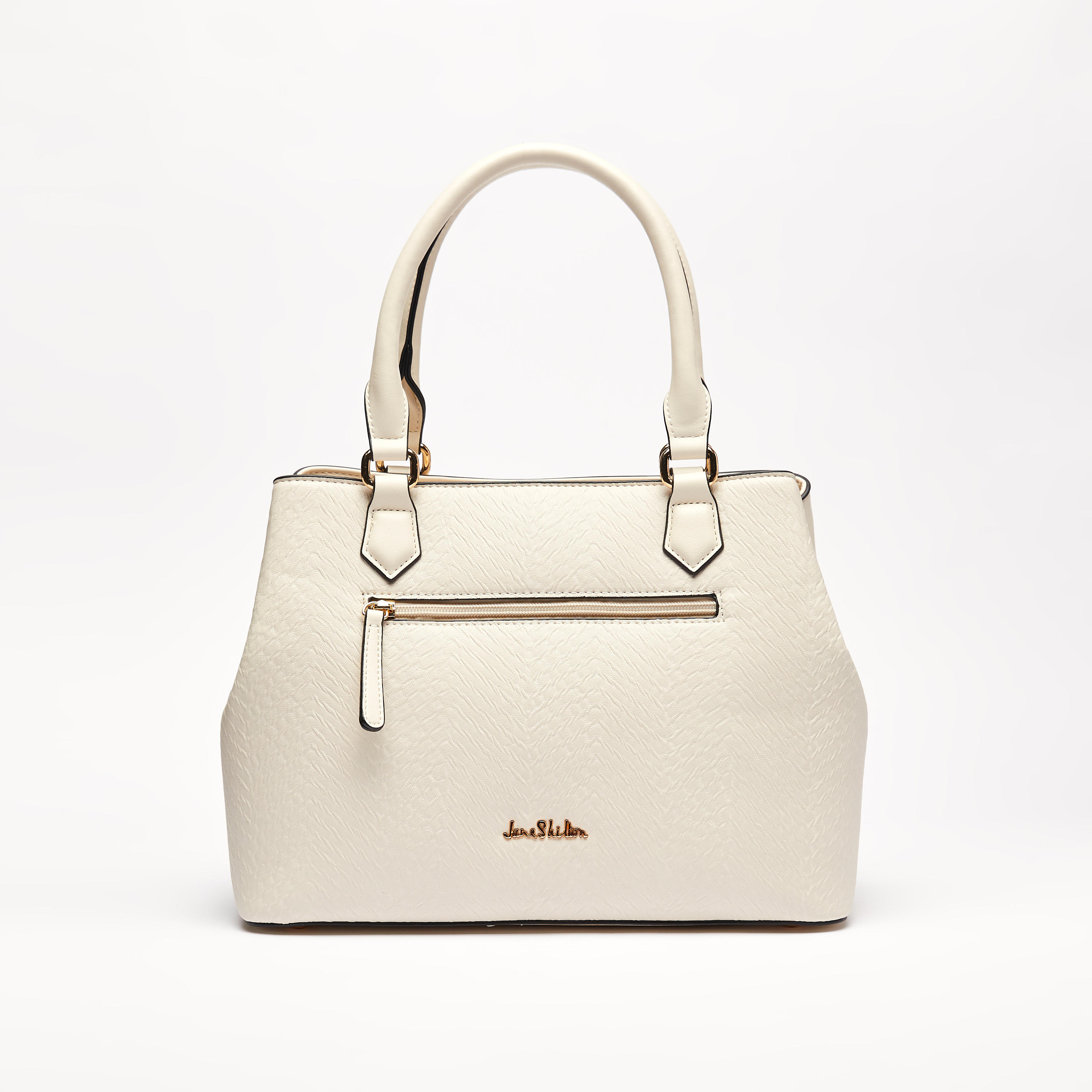 Jane Shilton Textured Tote Bag with Detachable Strap and Zip Closure-women-bagsandwallets-handbags-image-5