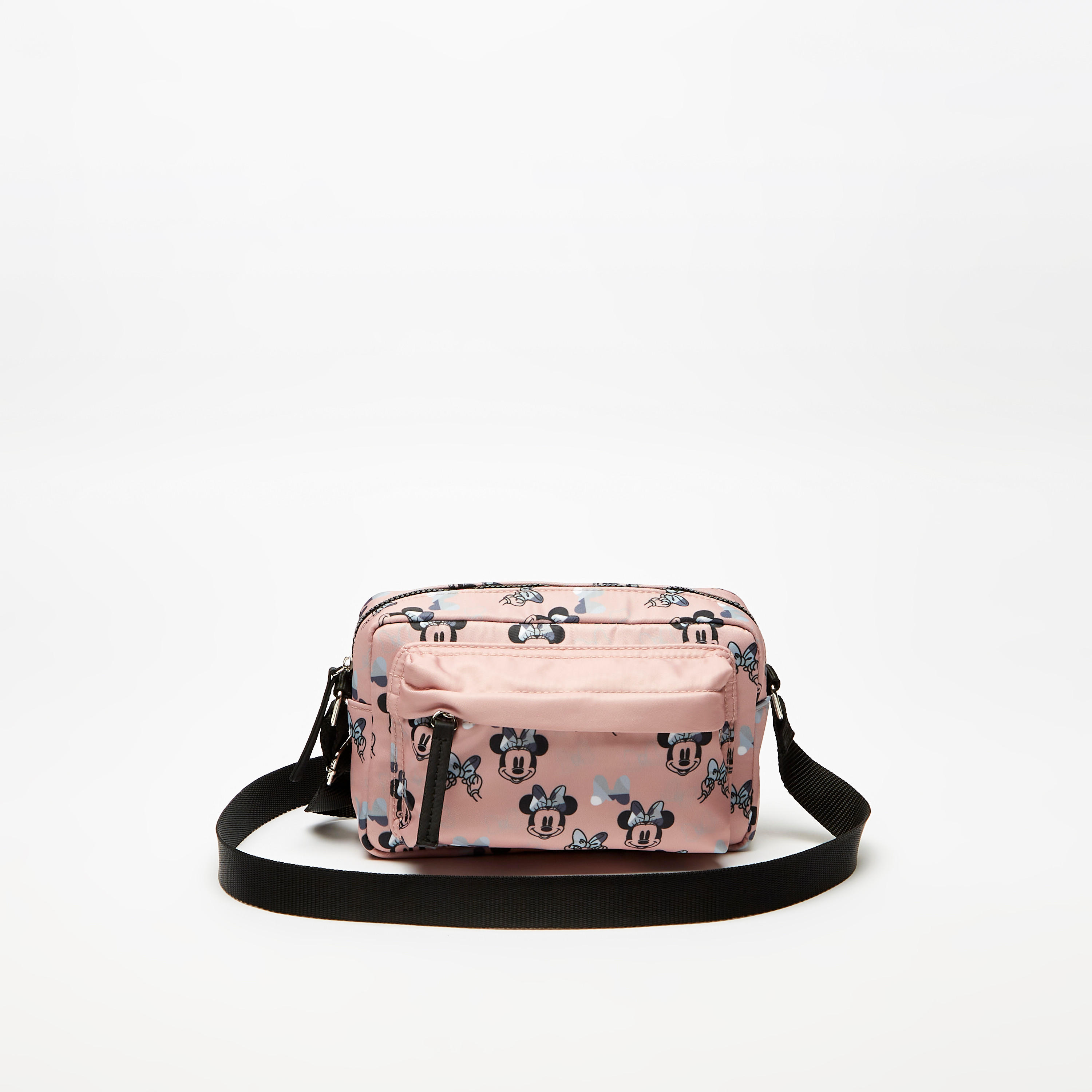 شنطة كروس بودي بطبعات ميني ماوس وحزام قابل للتعديل وسحاب إغلاق-women-bagsandwallets-handbags-image-1