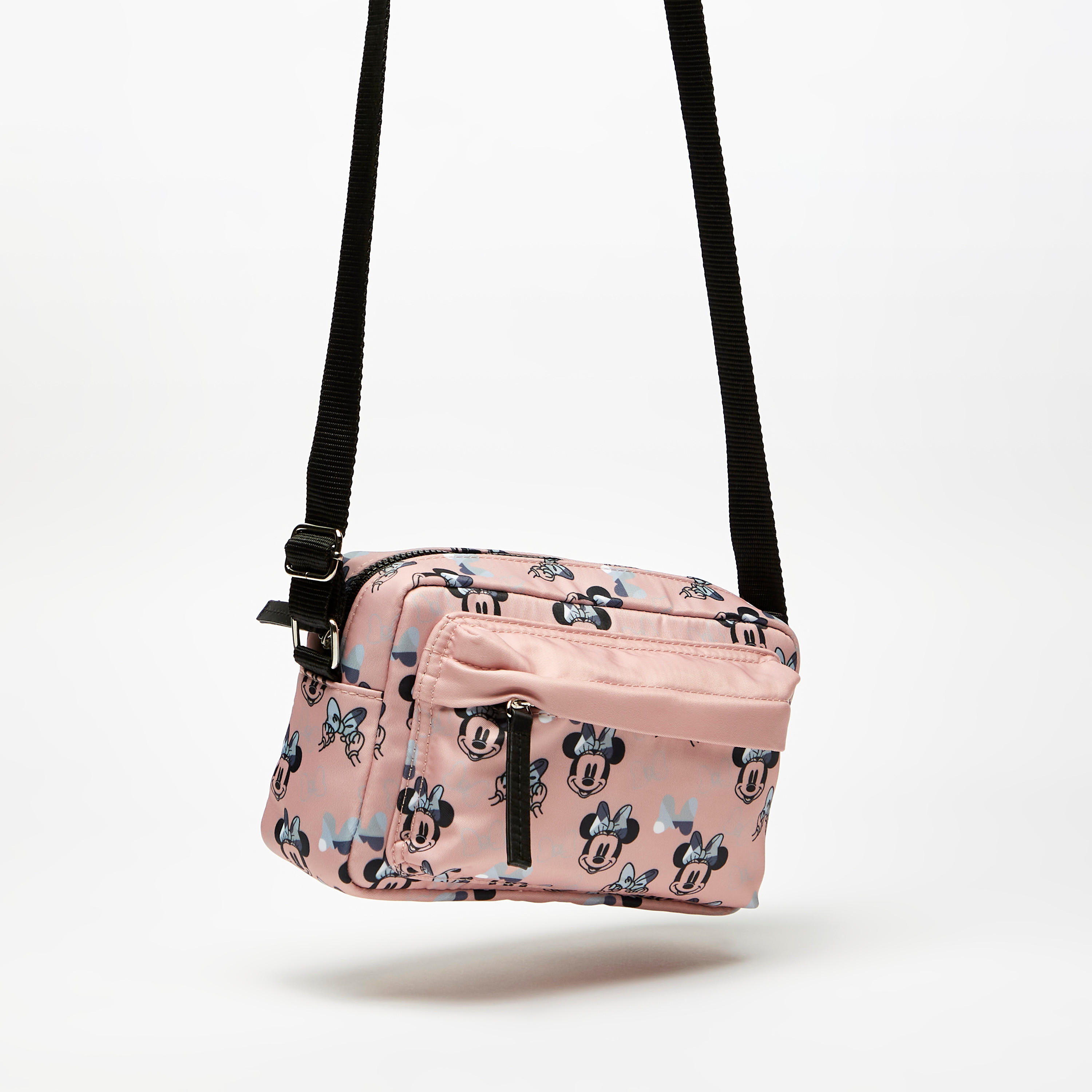 شنطة كروس بودي بطبعات ميني ماوس وحزام قابل للتعديل وسحاب إغلاق-women-bagsandwallets-handbags-image-2