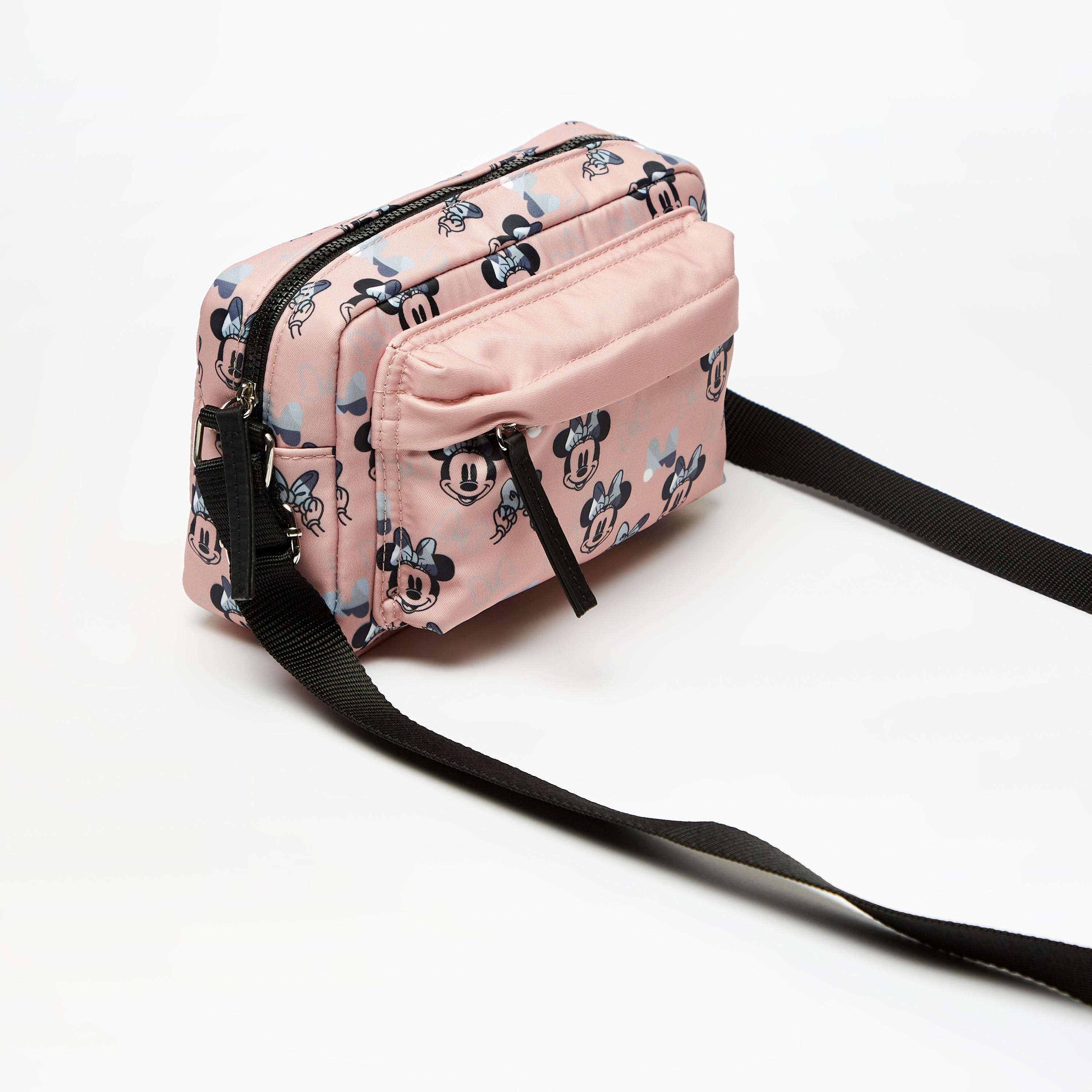شنطة كروس بودي بطبعات ميني ماوس وحزام قابل للتعديل وسحاب إغلاق-women-bagsandwallets-handbags-image-3