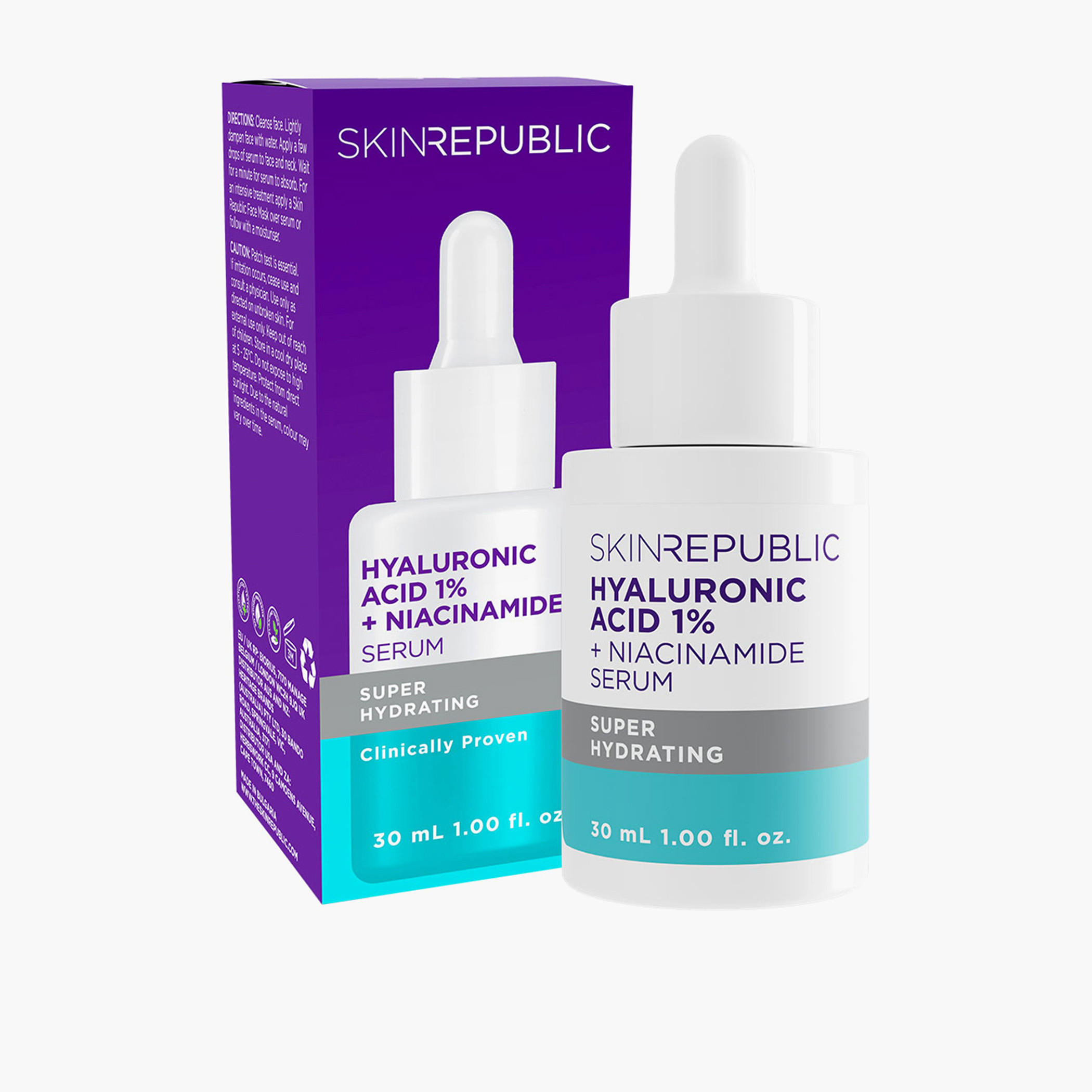 Skin Republic Hyaluronic Acid 1% and Niacinamide 2% Face Serum for instant hydration 30ml-beautyandpersonalcare-skin-treatmentsandserums-image-1