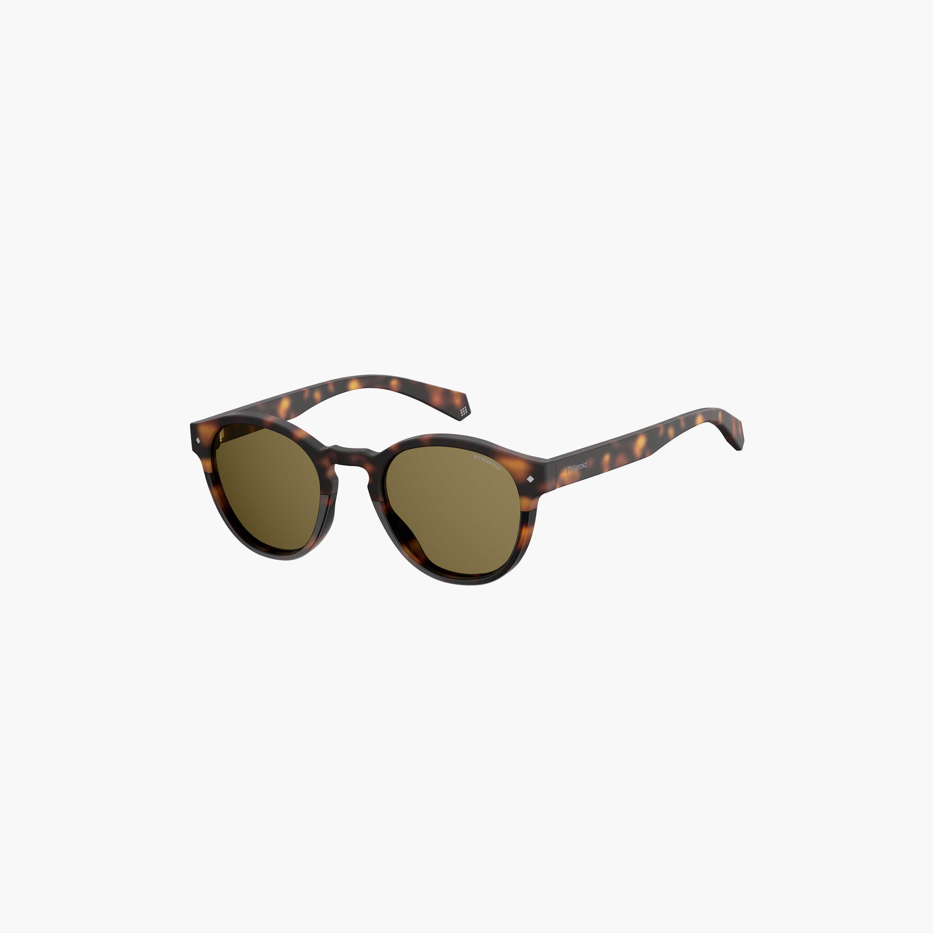 Polaroid Men Brown Polarised and UV Protected Lens Round Sunglass-men-sunglasses-image-1