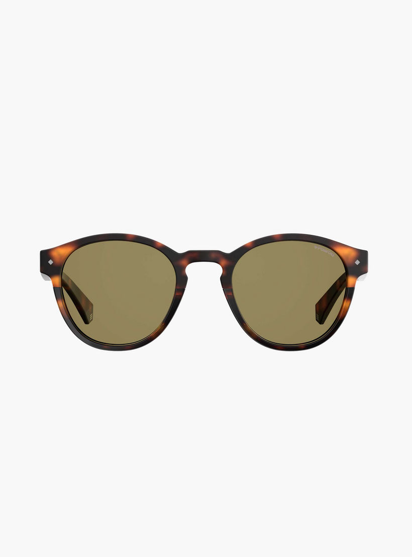 Polaroid Men Brown Polarised and UV Protected Lens Round Sunglass-men-sunglasses-image-2