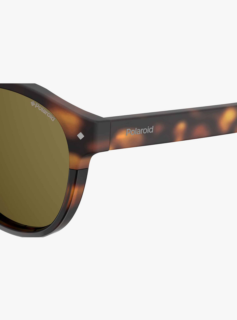 Polaroid Men Brown Polarised and UV Protected Lens Round Sunglass-men-sunglasses-image-3