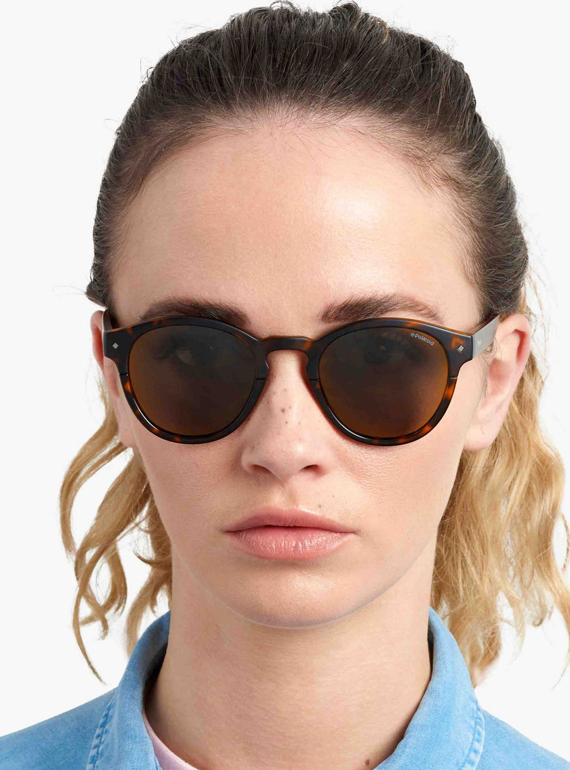 Polaroid Men Brown Polarised and UV Protected Lens Round Sunglass-men-sunglasses-image-5
