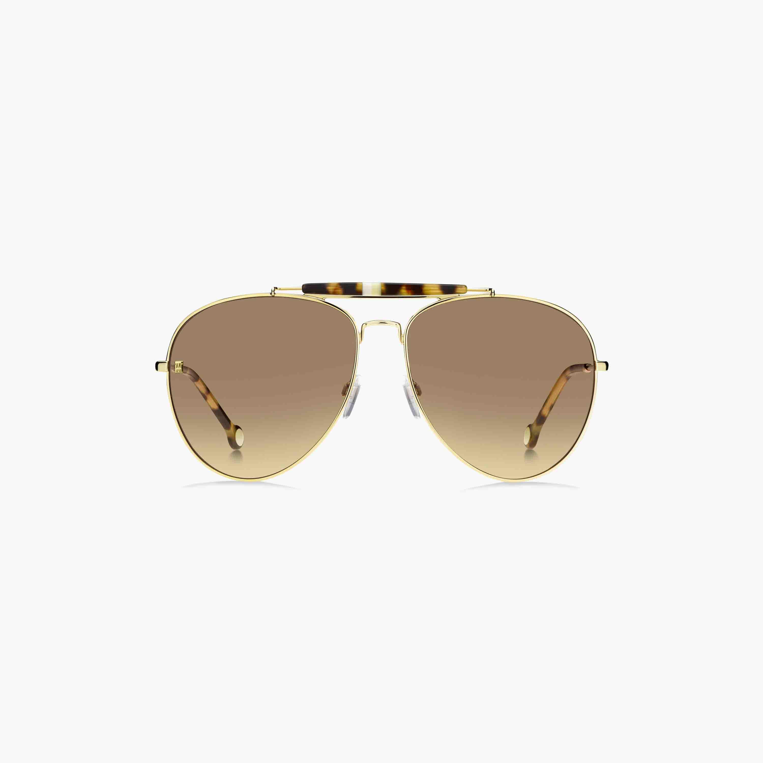 Tommy Hilfiger Women's UV Protected Brown Ochre Lens 61 mm Pilot Sunglasses | 203928-women-sunglasses-image-3