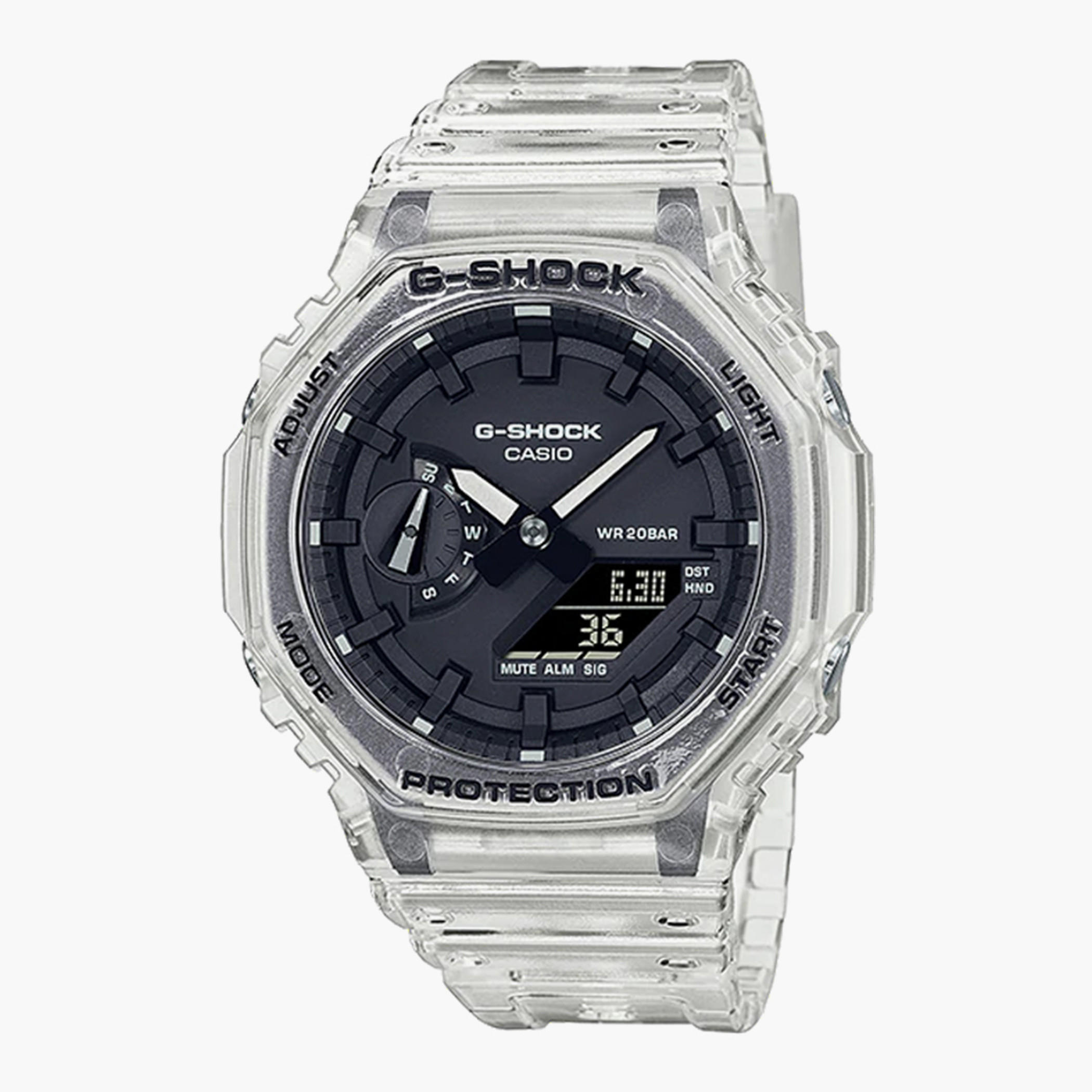 G-Shock Men Resin Transparent Analog-Digital Watch - GA-2100SKE-7ADR-men-watchesandjewellery-watches-image-1