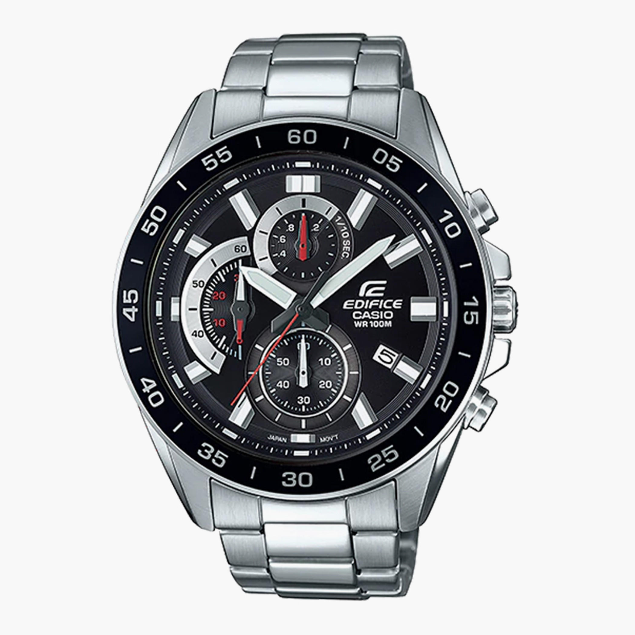 Edifice Men Stainless Steel Silver Chronograph Watch - EFV-550D-1AVUDF-men-watchesandjewellery-watches-image-1
