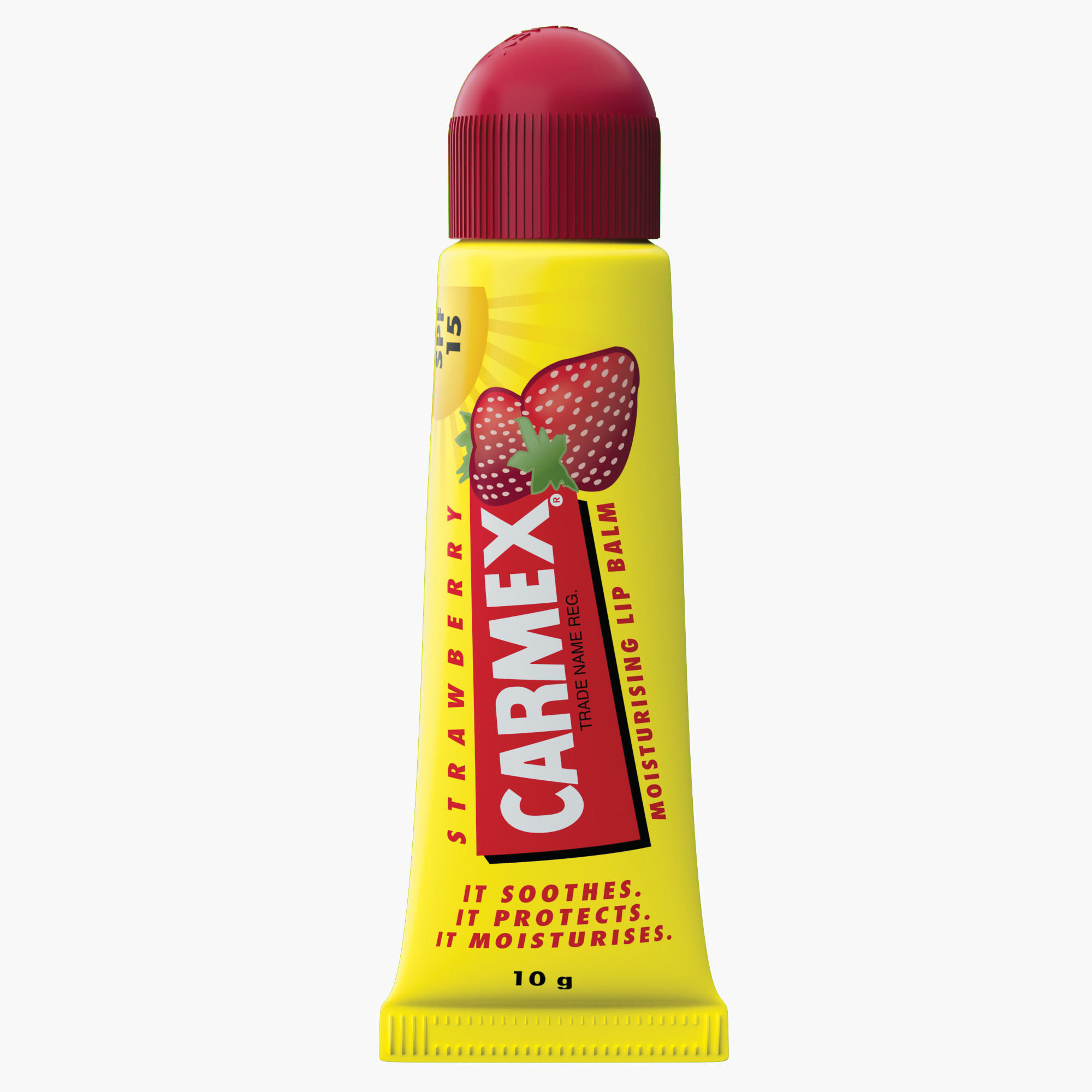 Carmex Strawberry Lip Balm Tube - 10 gms-beautyandpersonalcare-skin-lipcare-image-1