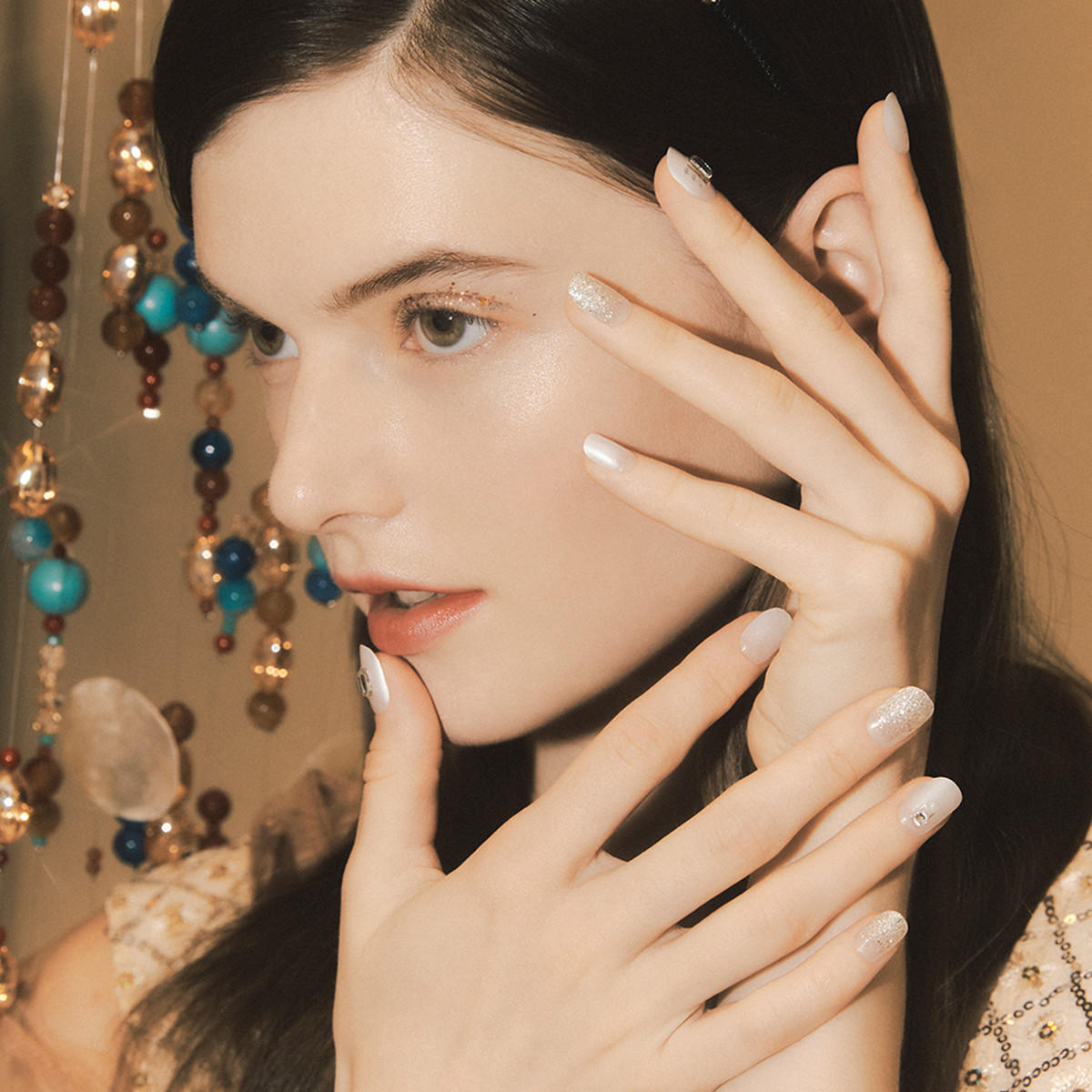 مجموعة أحجار وملصقات أظافر بحجر كبير لامع 35 قطعة من داشينج ديفا-beautyandpersonalcare-makeup-nails-artificialnails-image-3